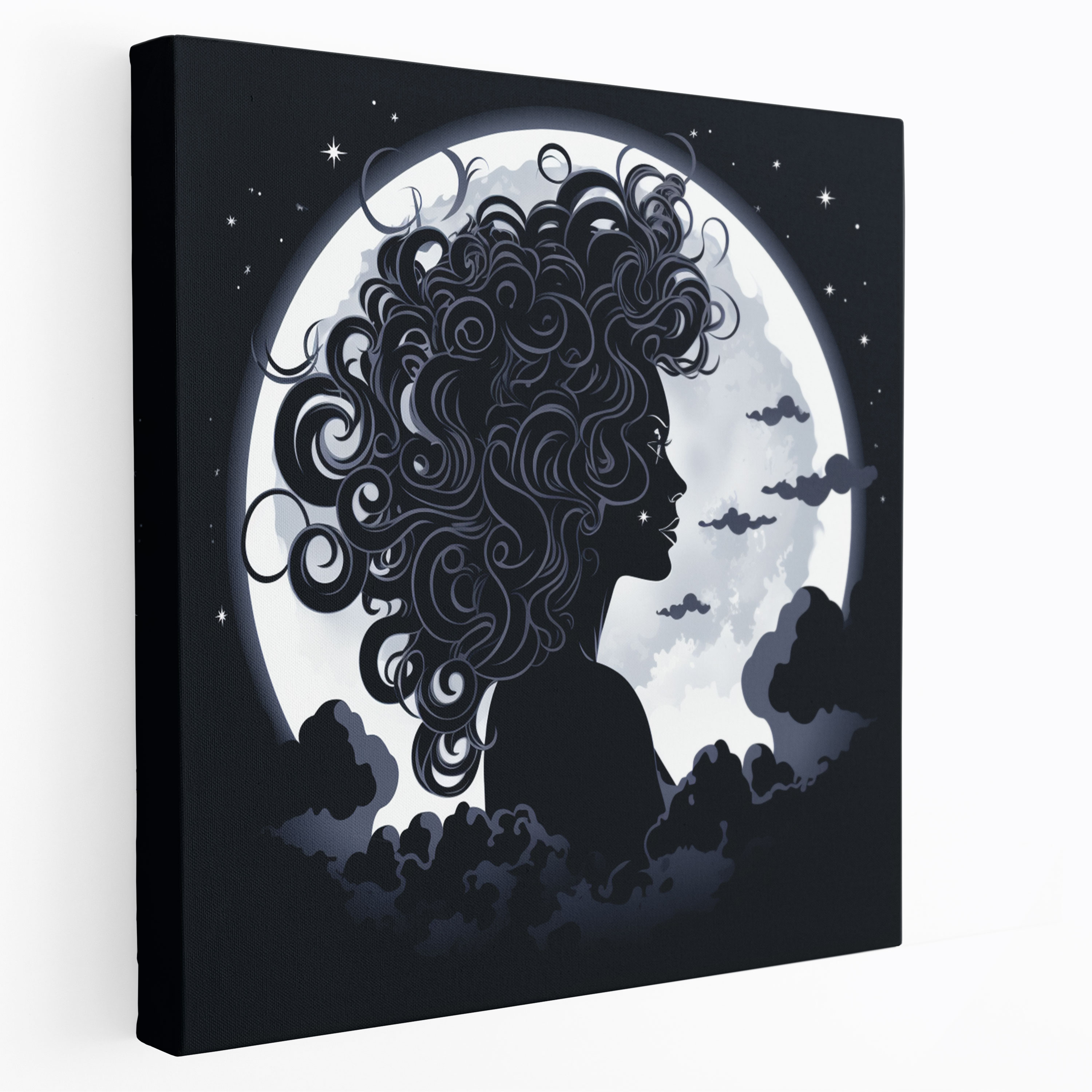 Medusa Silhouette Wall Art - Medusa, Minimalistic, Elegance, Mystery