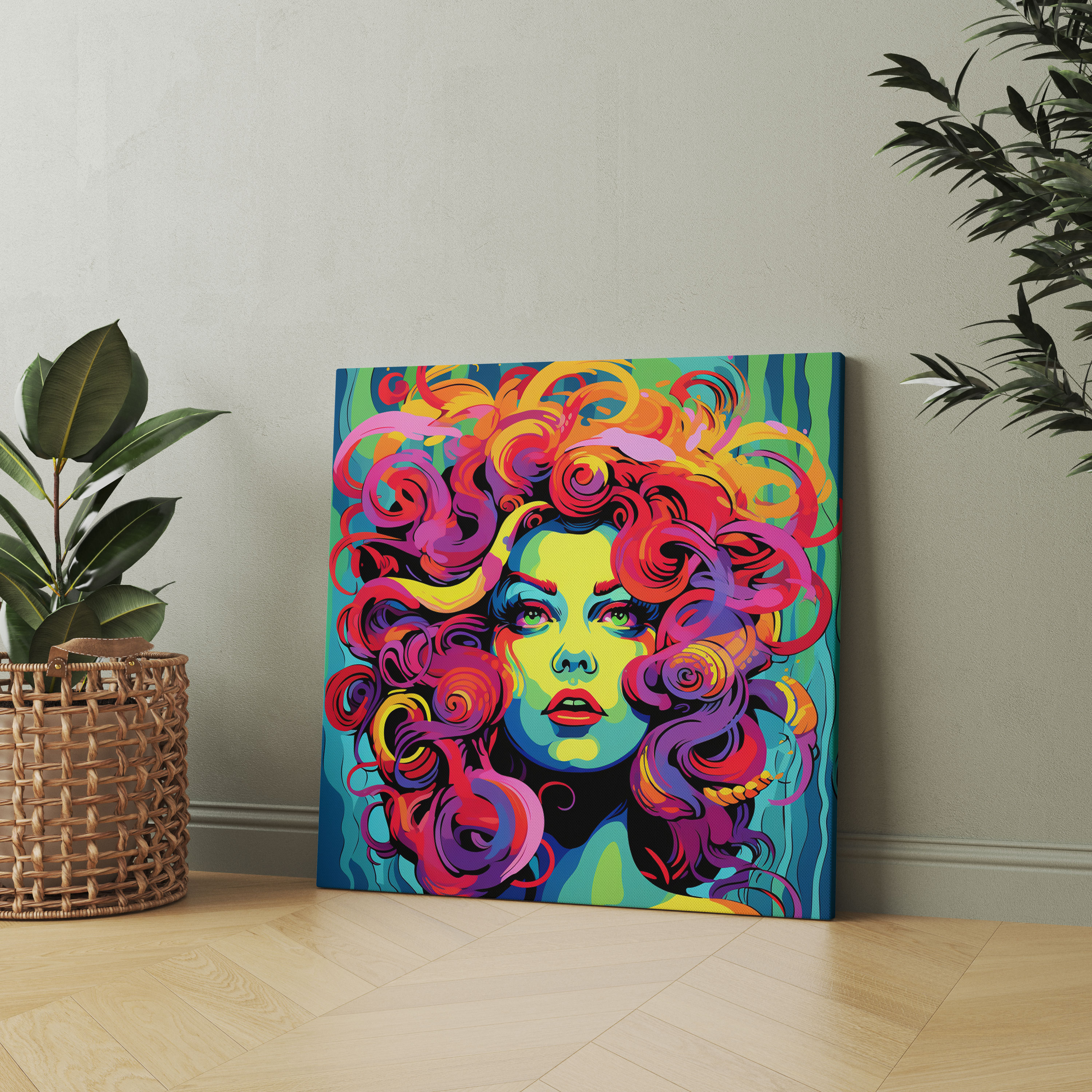Pop Art Medusa Canvas Print - Medusa, Canvas, Vibrant, Wall Art