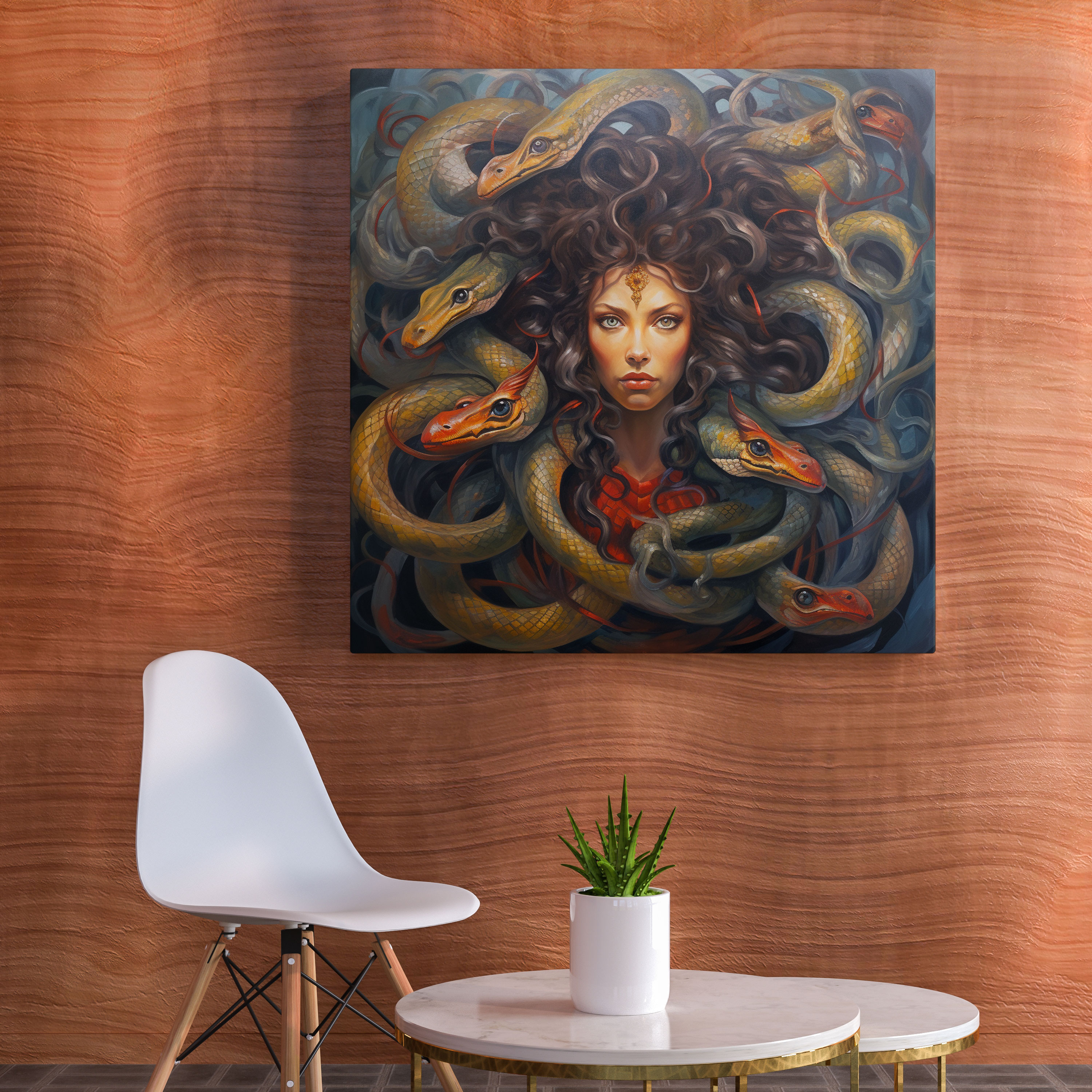 Medusa Oil Painting Wall Art - Medusa, Beauty, Canvas, Wall Decoration