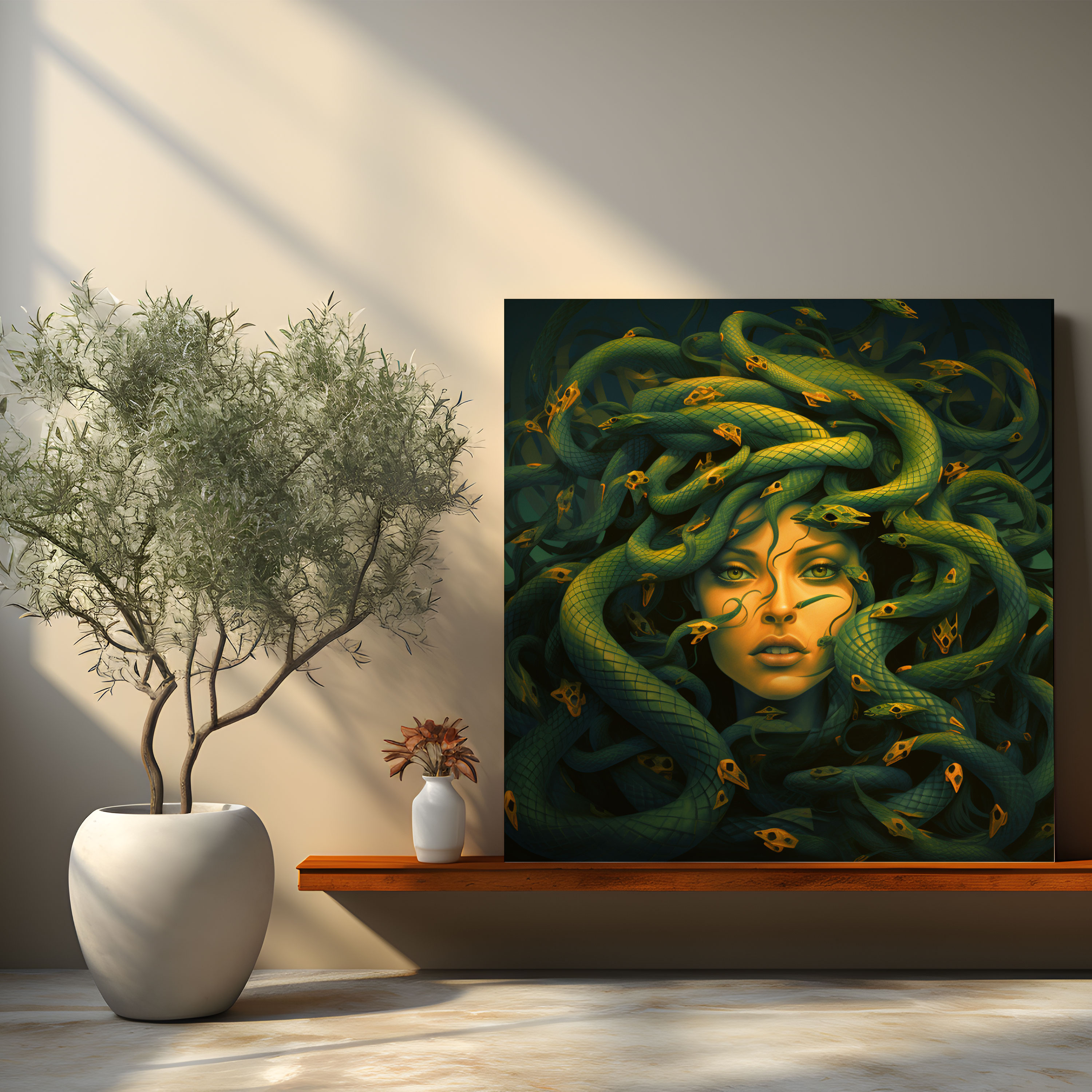 Medusa Schlangen Wandkunst - Wandkunst Dekoration für Zuhause