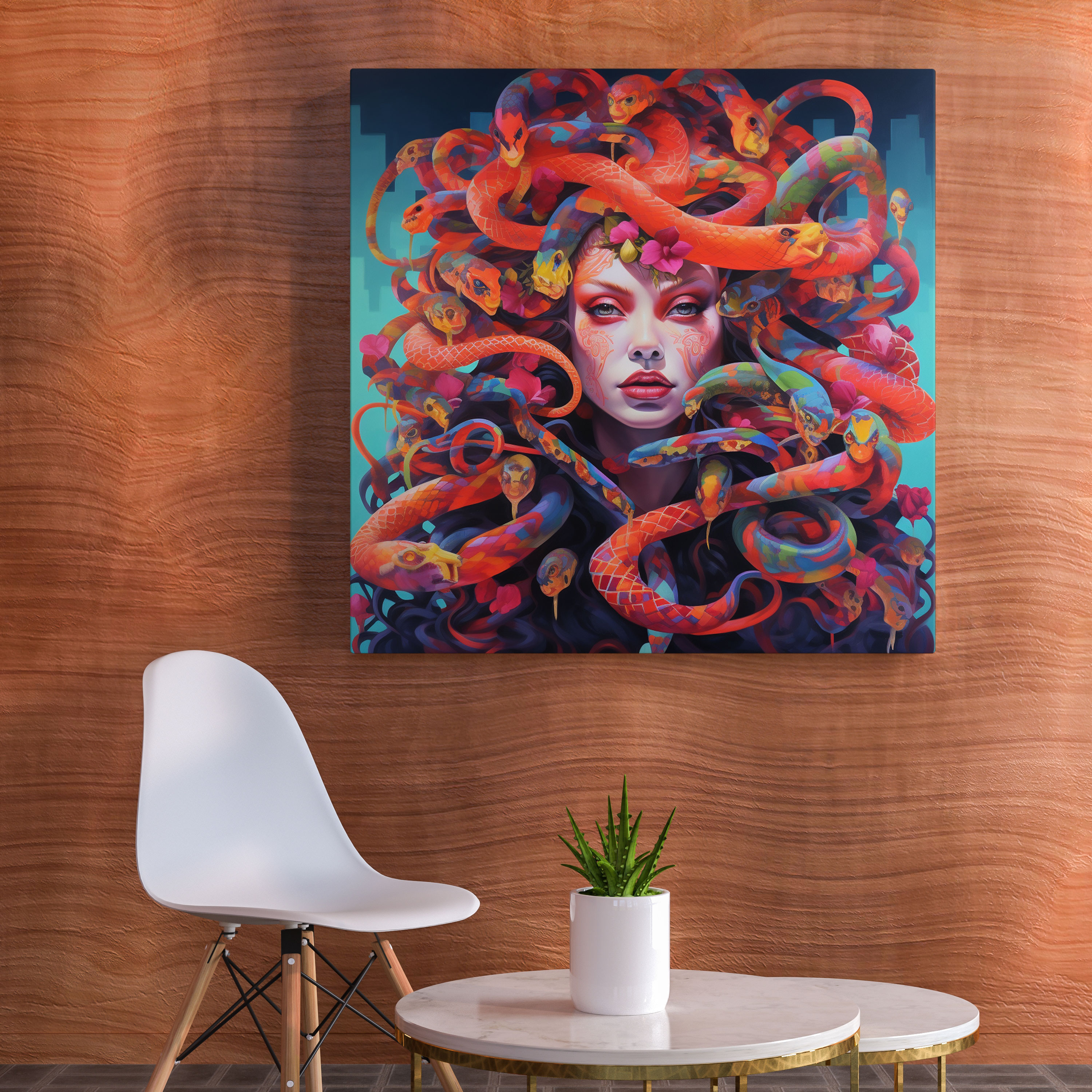 Medusa Canvas Print - Medusa, Canvas, Snakes, Acrylic Painting