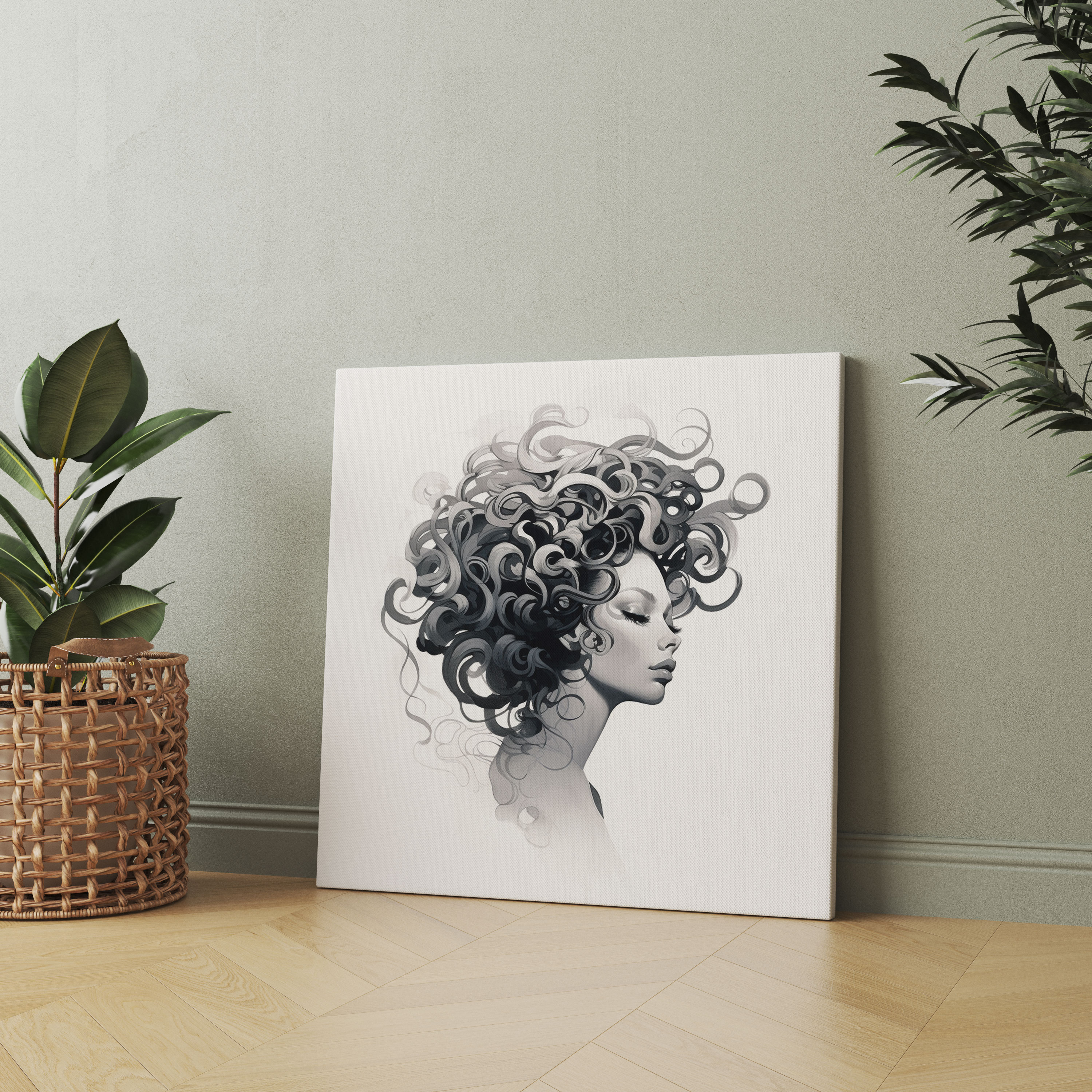 Medusa Wall Art - Medusa, Wall Decoration, Subtle Details, Black And White