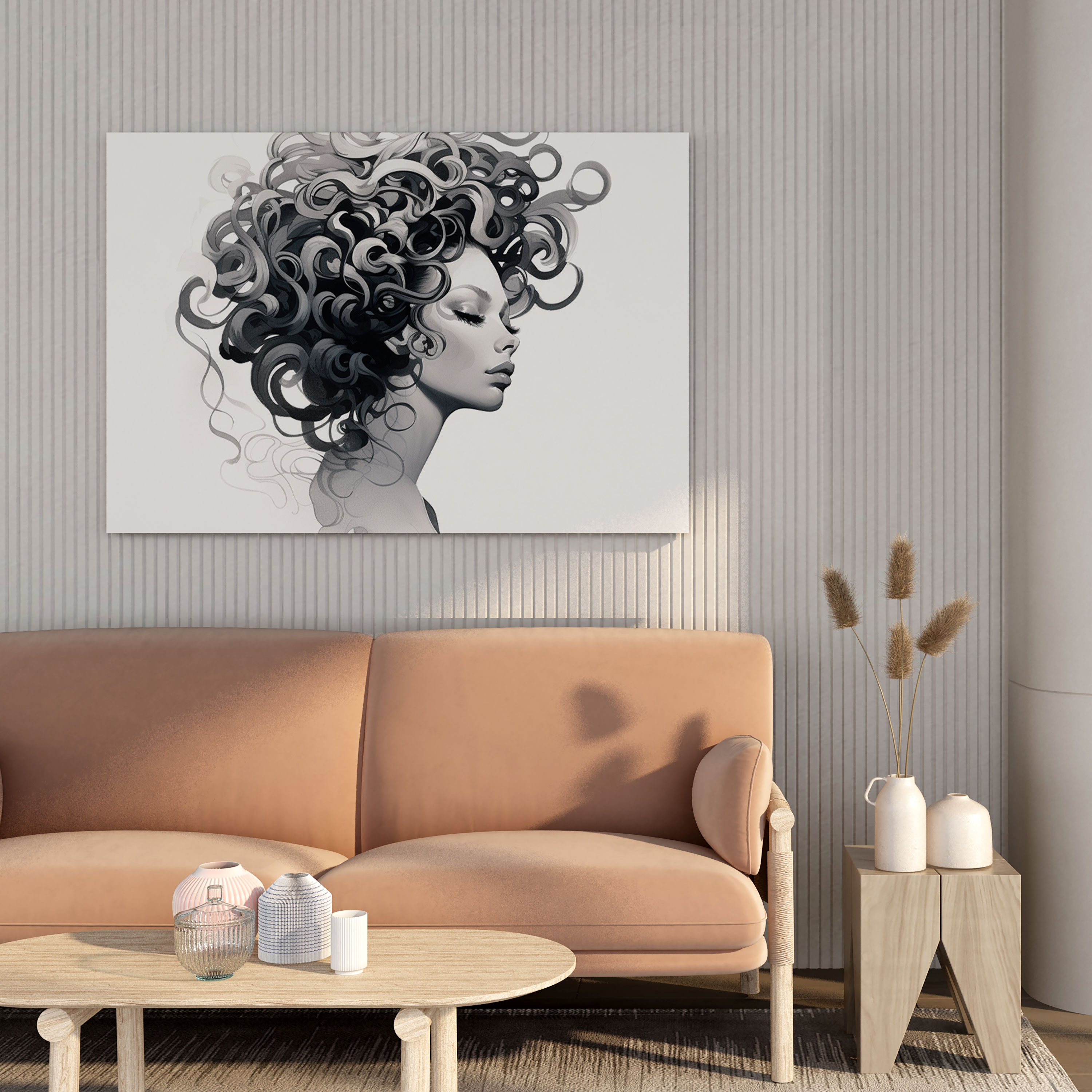 Medusa Wall Art - Medusa, Wall Decoration, Subtle Details, Black And White