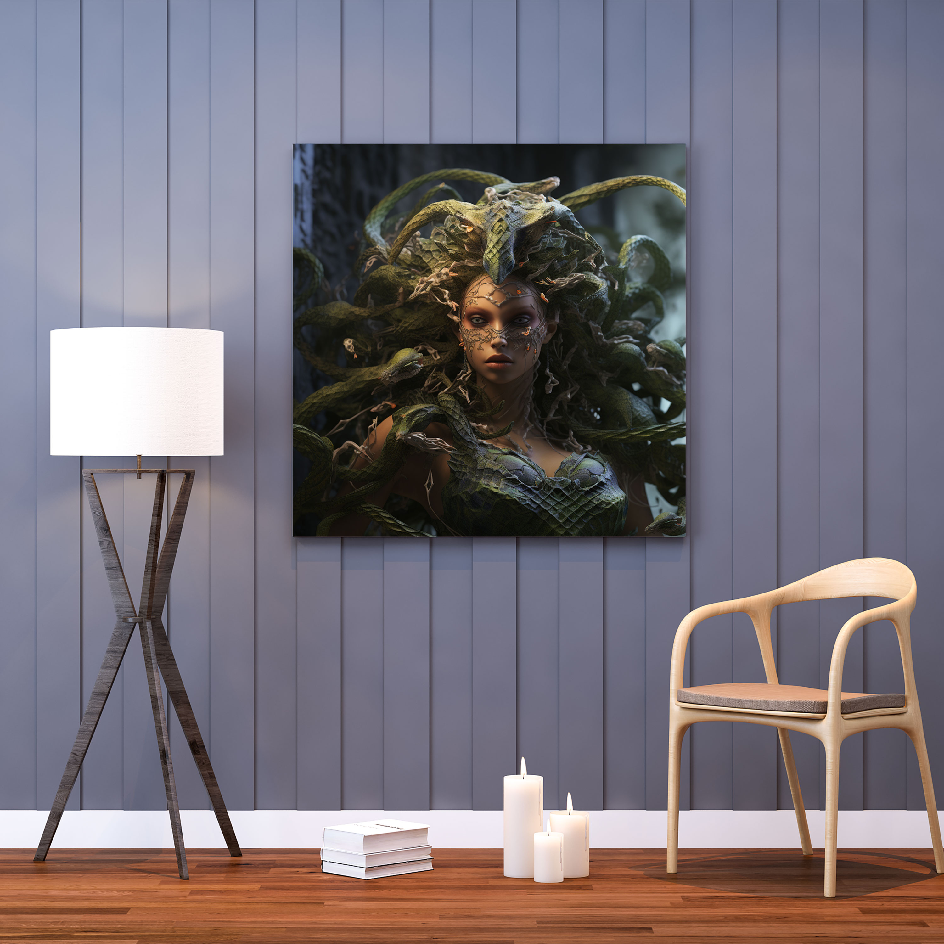 Medusa Canvas Print - Medusa, Digital Illustration, Home Decoration, Canvas Print