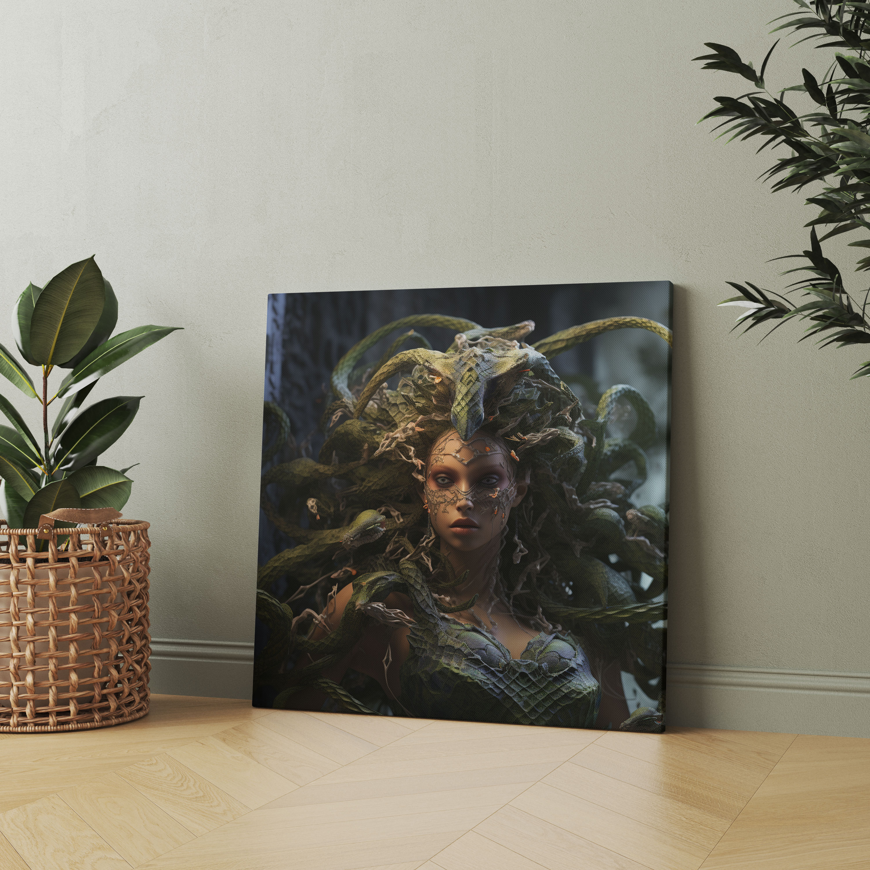 Medusa Canvas Print - Medusa, Digital Illustration, Home Decoration, Canvas Print