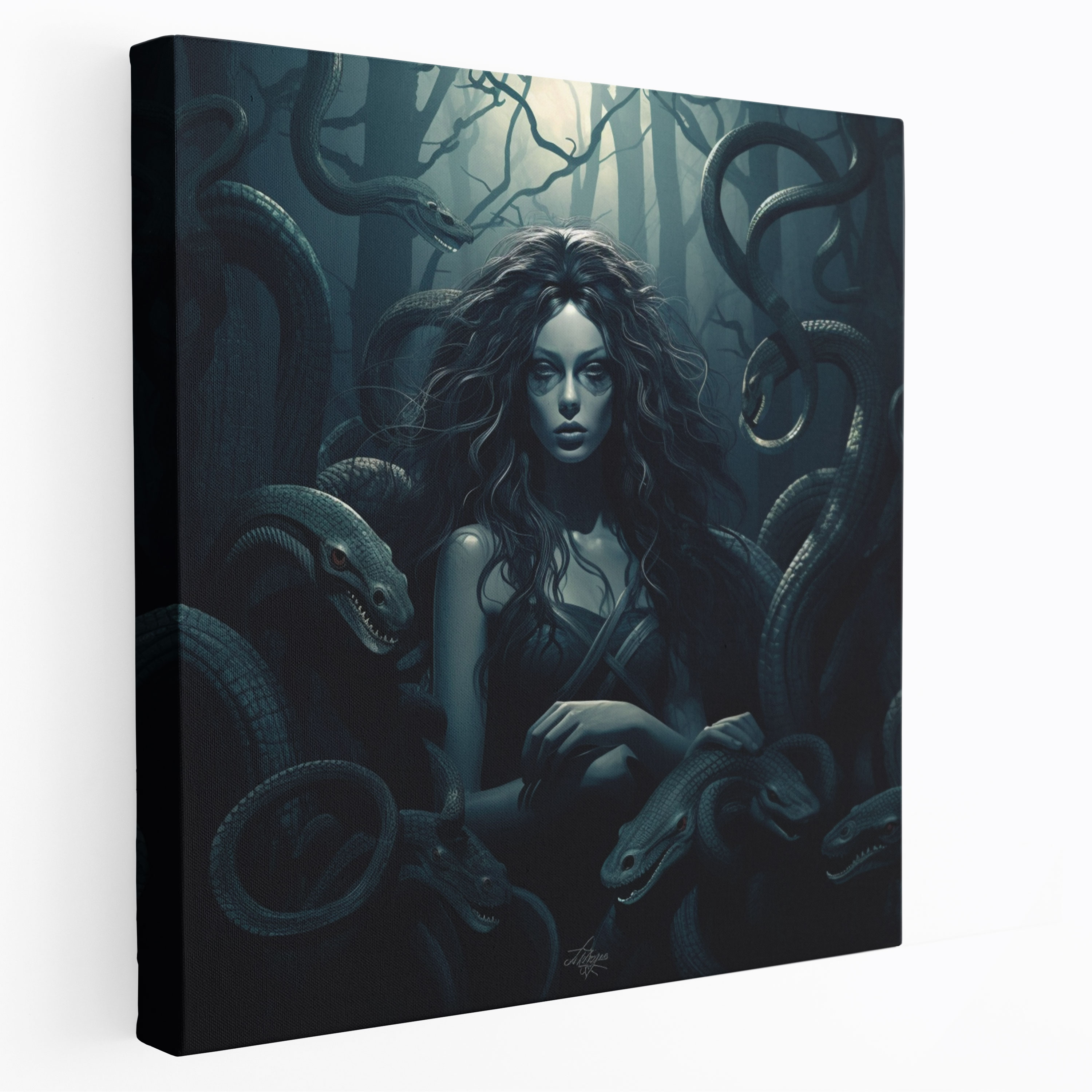 Medusa Darkness Wall Art - Medusa, Home Decoration, Canvas Wall Art, Canvas