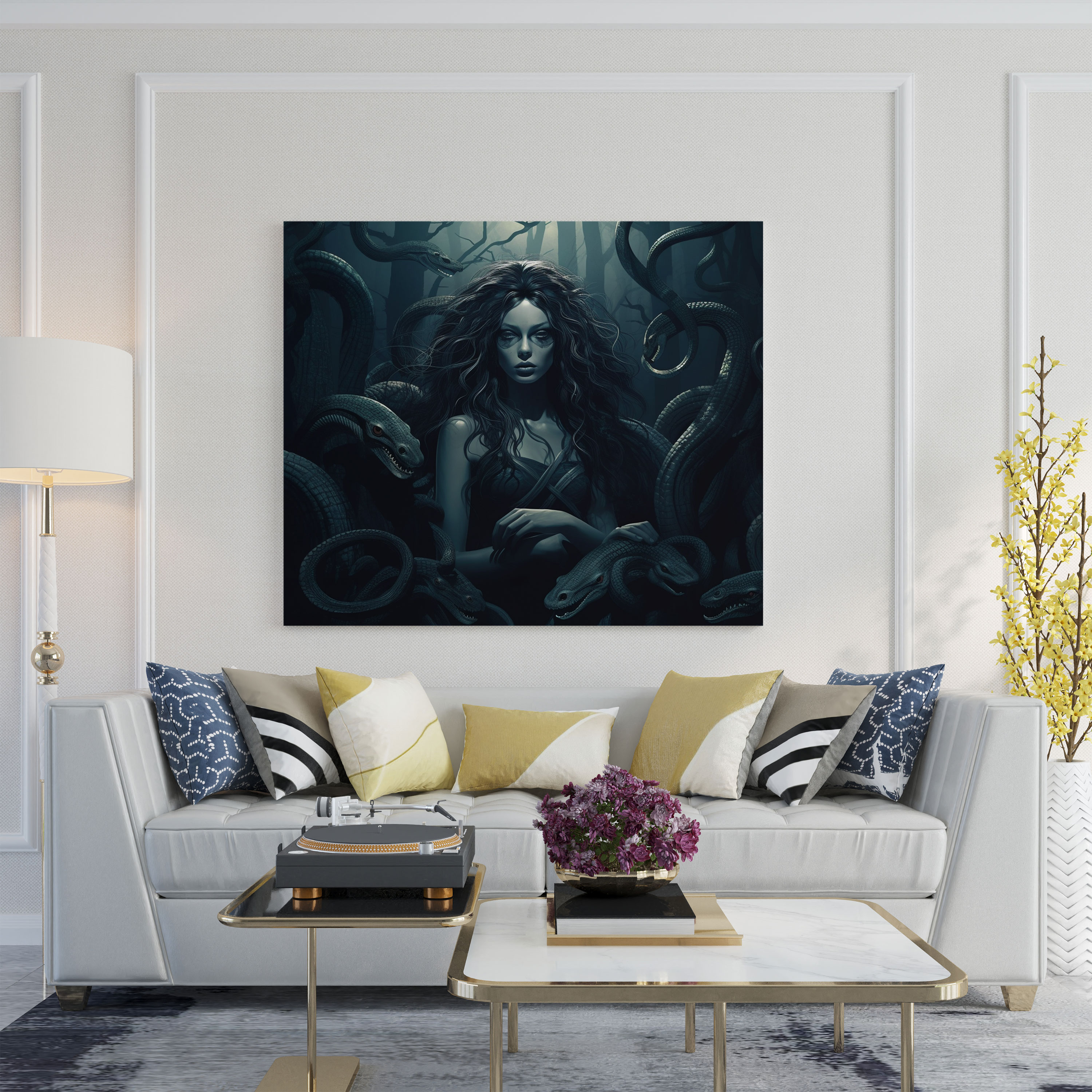 Medusa Darkness Wall Art - Medusa, Home Decoration, Canvas Wall Art, Canvas