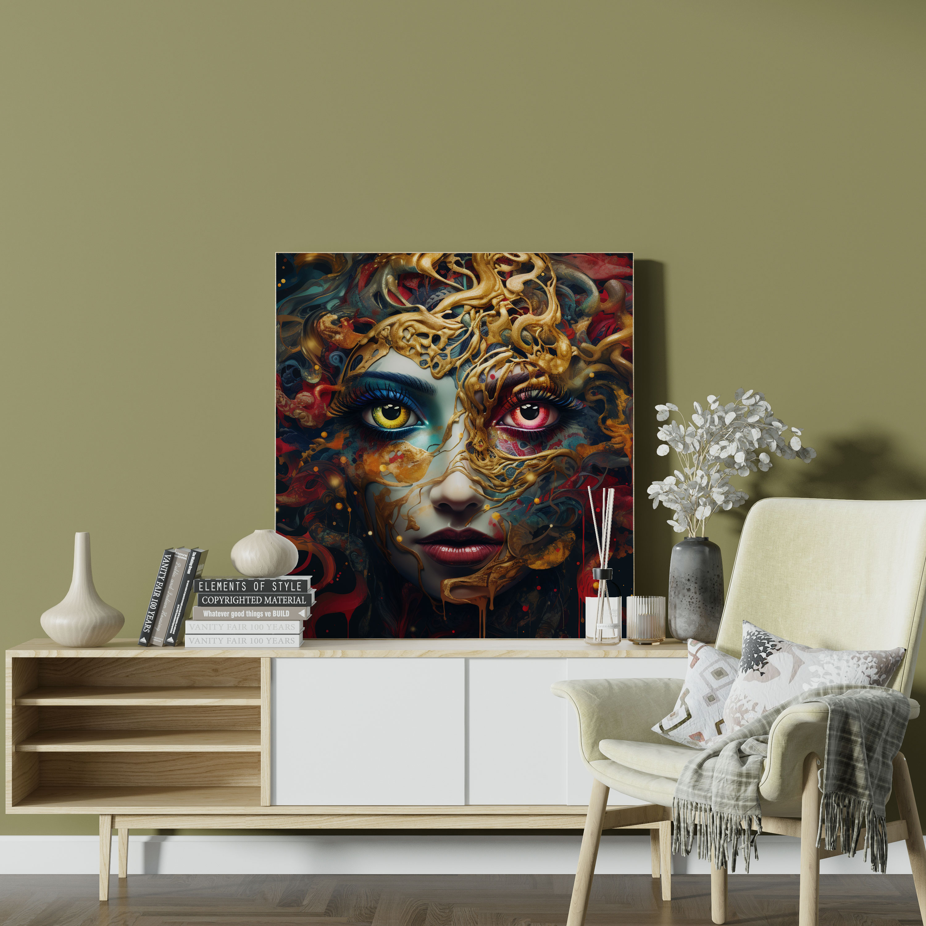 Medusa Hypnotic Wall Decoration - Medusa, Hypnotic Eyes, Wall Decoration, Digital Design