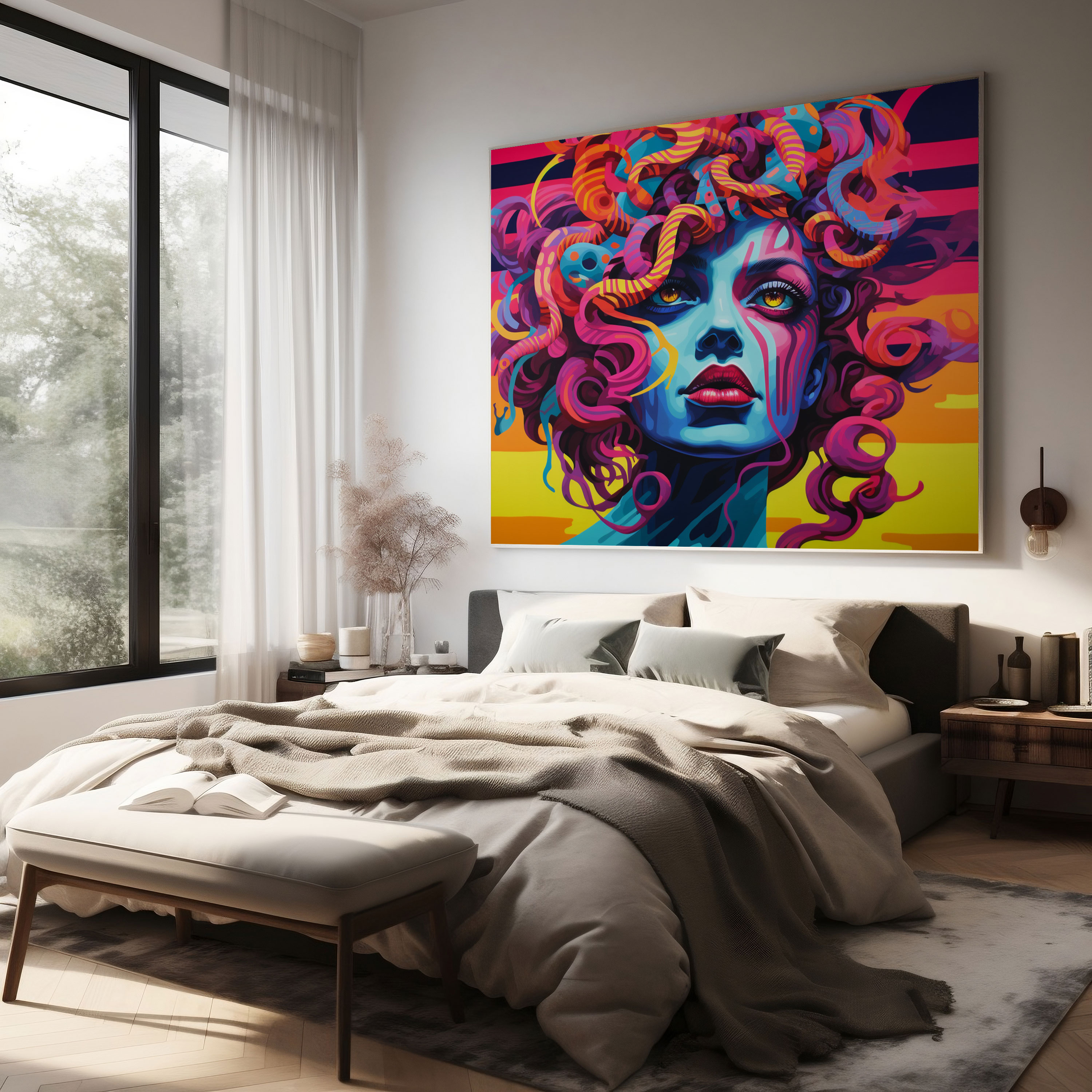 Medusa Pop Art Wall Art - Medusa, Medusa, Pop Art Painting, Wall Decoration