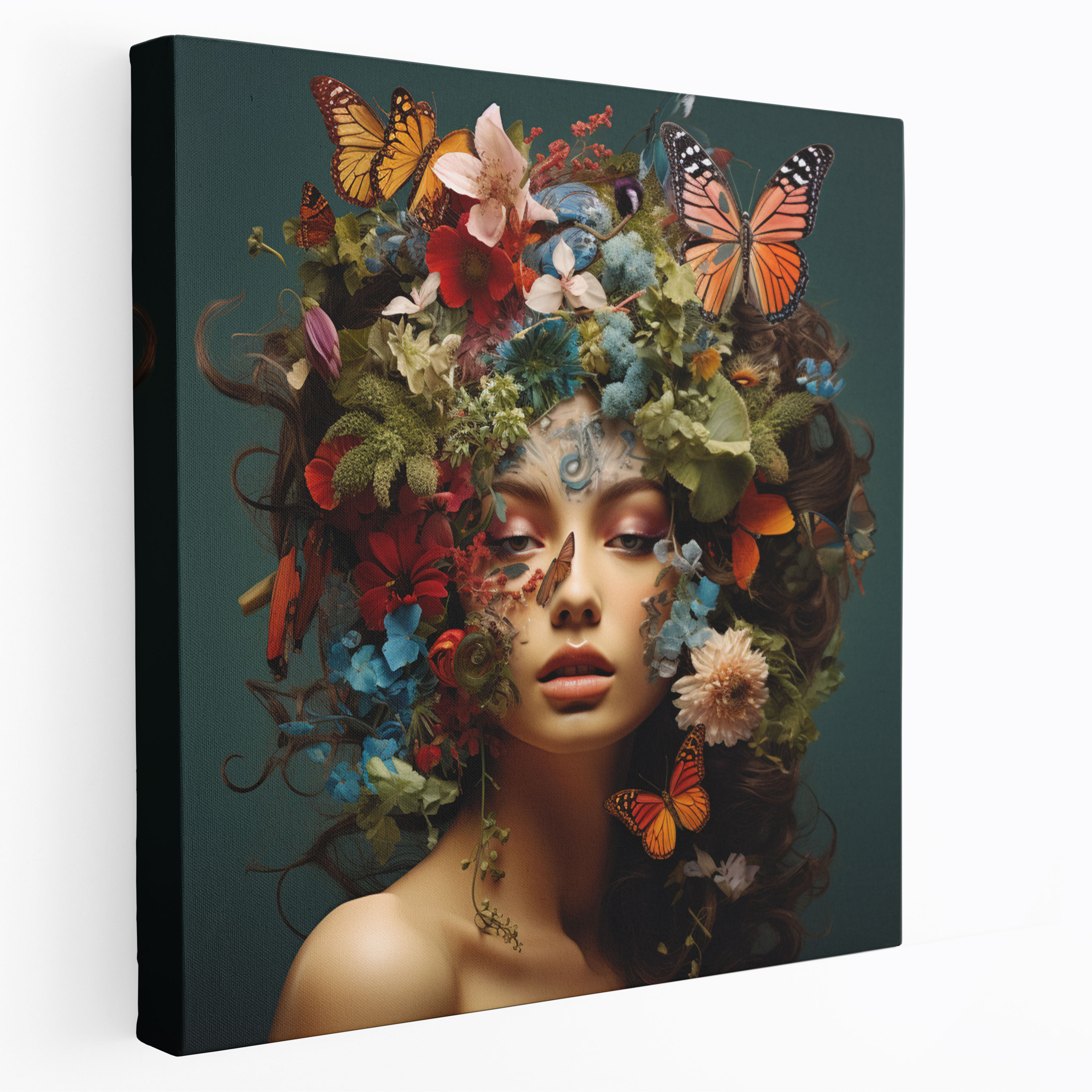 Medusa Surreal Canvas Print - Medusa, Home Decoration, Canvas Wall Art, Nature Elements