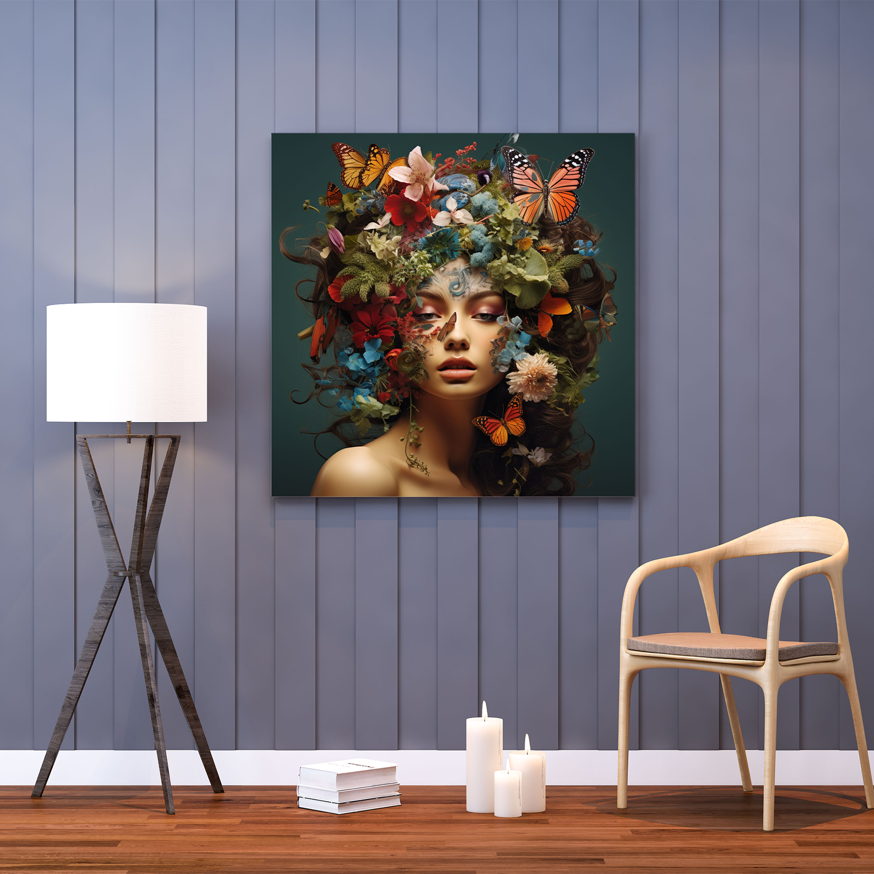 Medusa Surreal Canvas Print - Medusa, Home Decoration, Canvas Wall Art, Nature Elements