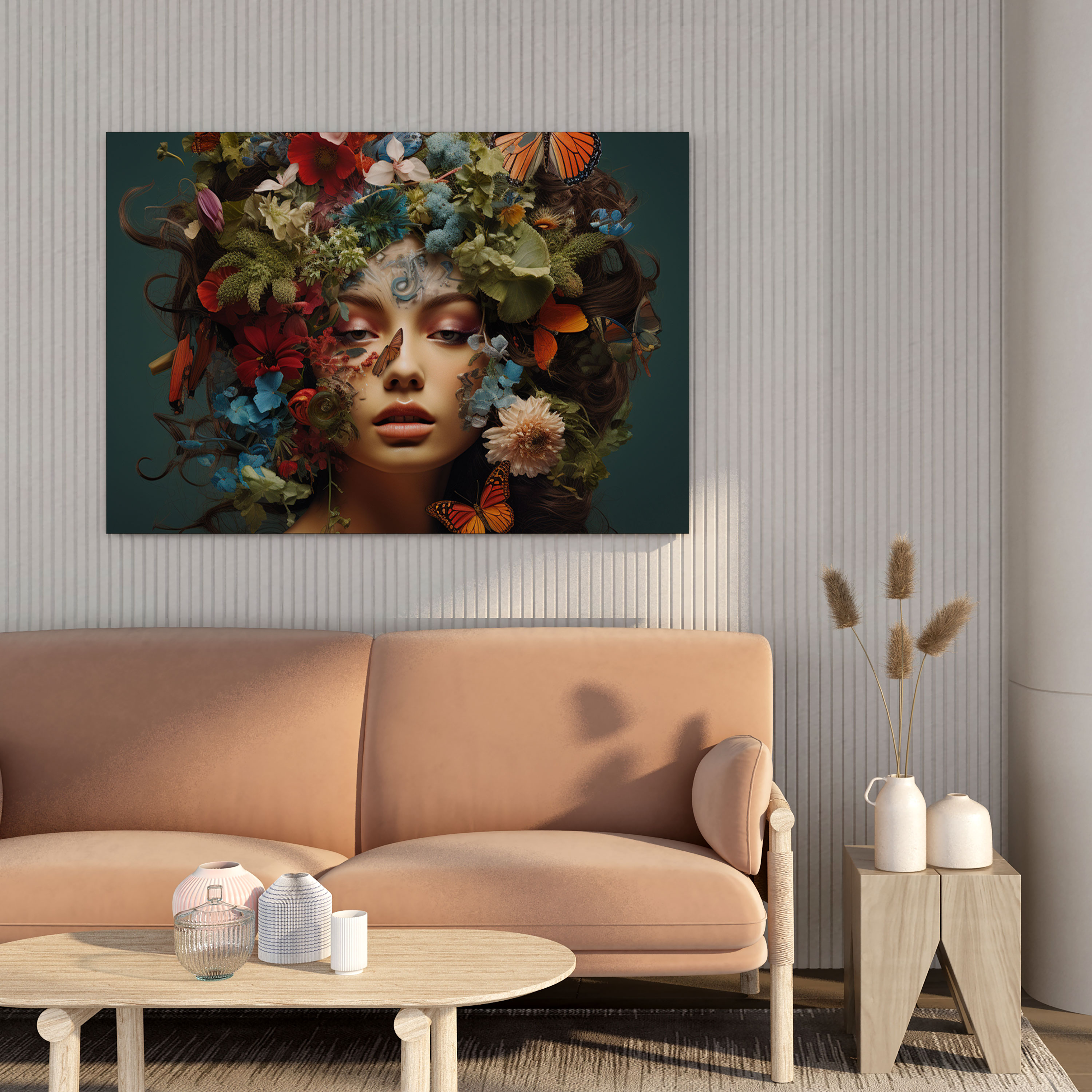 Medusa Surreal Canvas Print - Medusa, Home Decoration, Canvas Wall Art, Nature Elements
