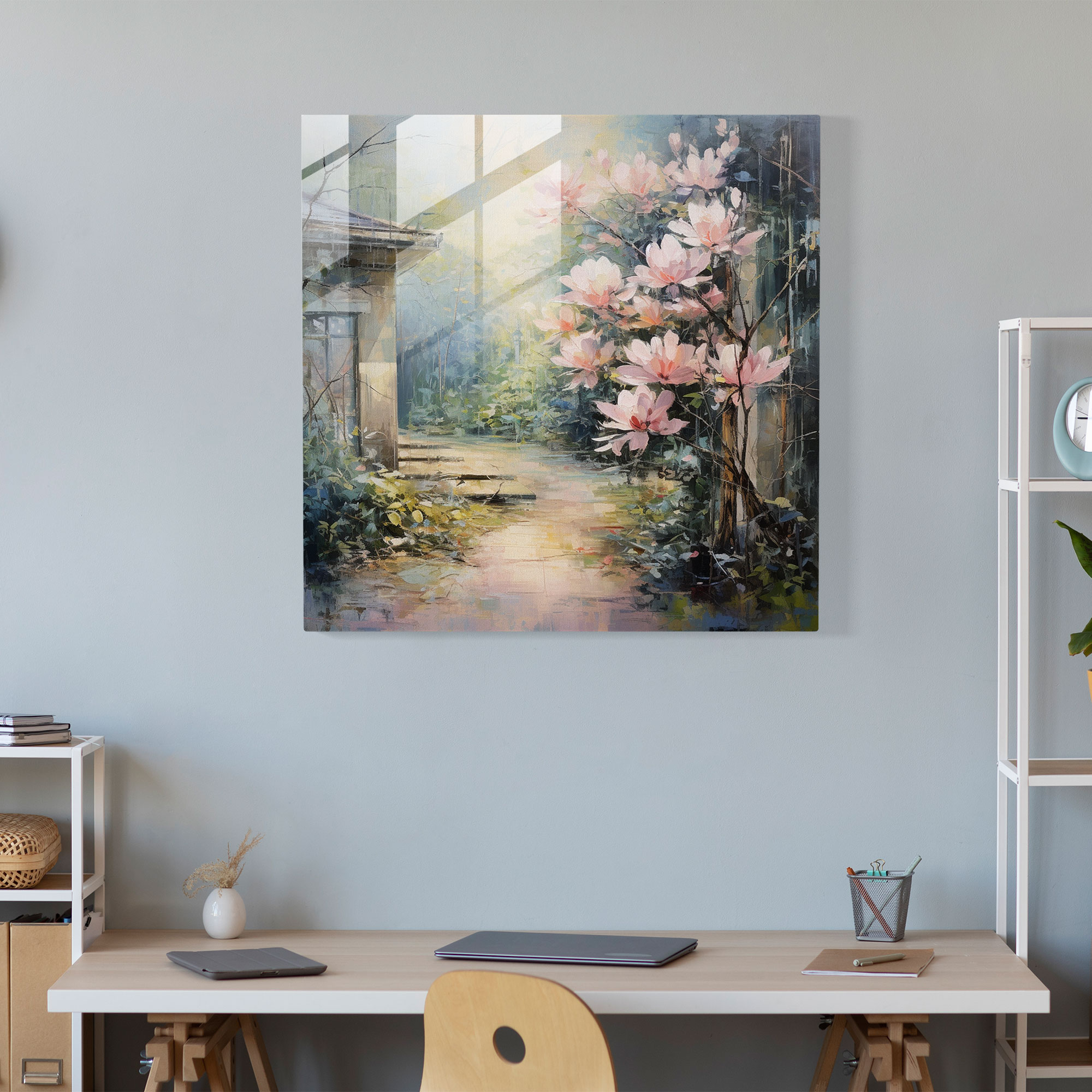 Magnolia Glass Print - Dreamy Garden - Magnolia, Dreamy Atmosphere, Magnolia, Home Decoration