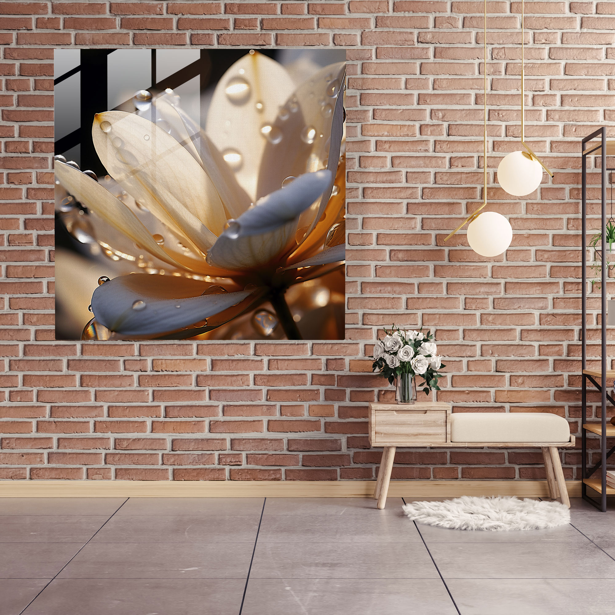 Dewy Magnolia Glass Print - Magnolia, Glass Print, Home Decoration, Magnolia