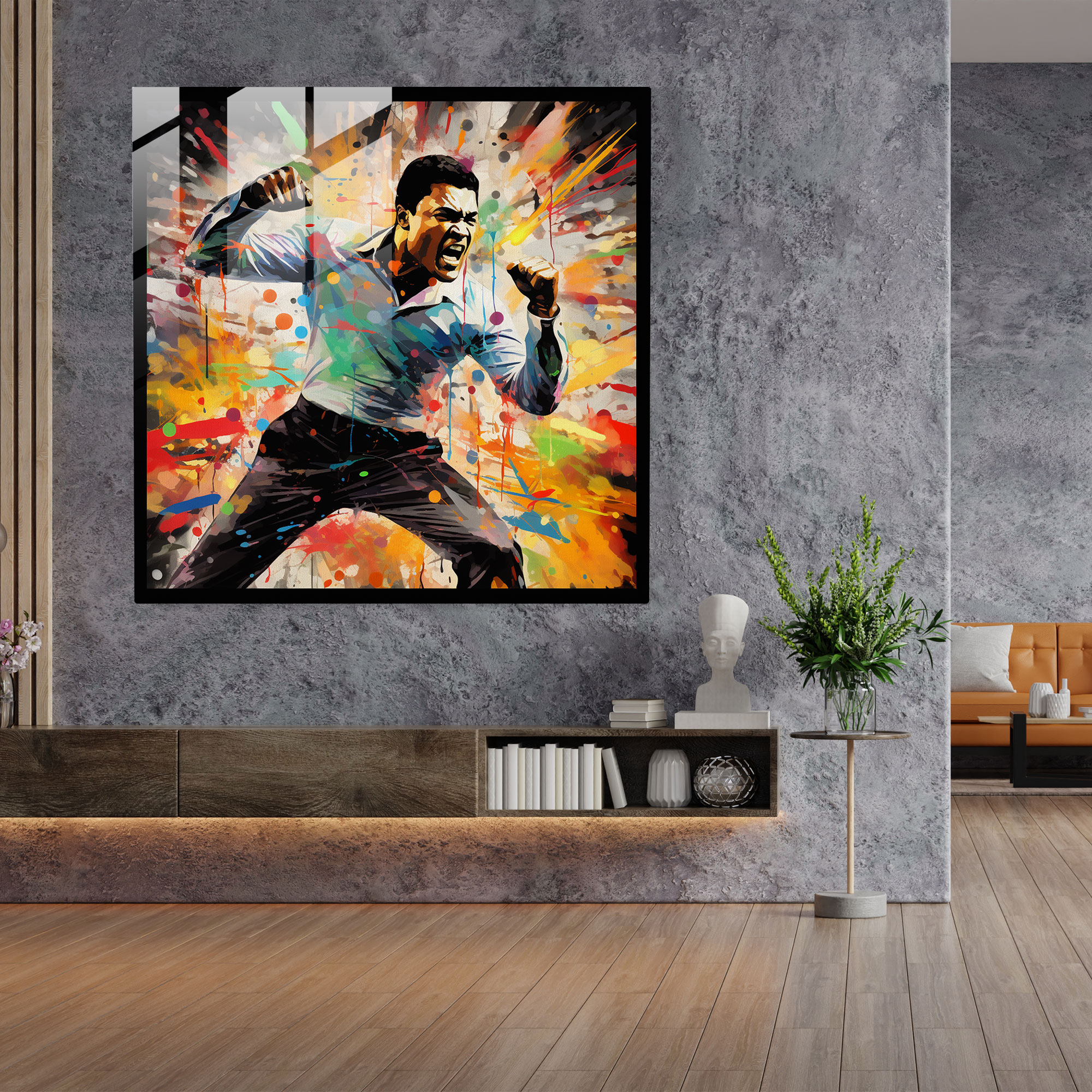 Muhammad Ali Mosaic Glass Print - Muhammad Ali, Glass Print, Wall Decoration, Glass Art