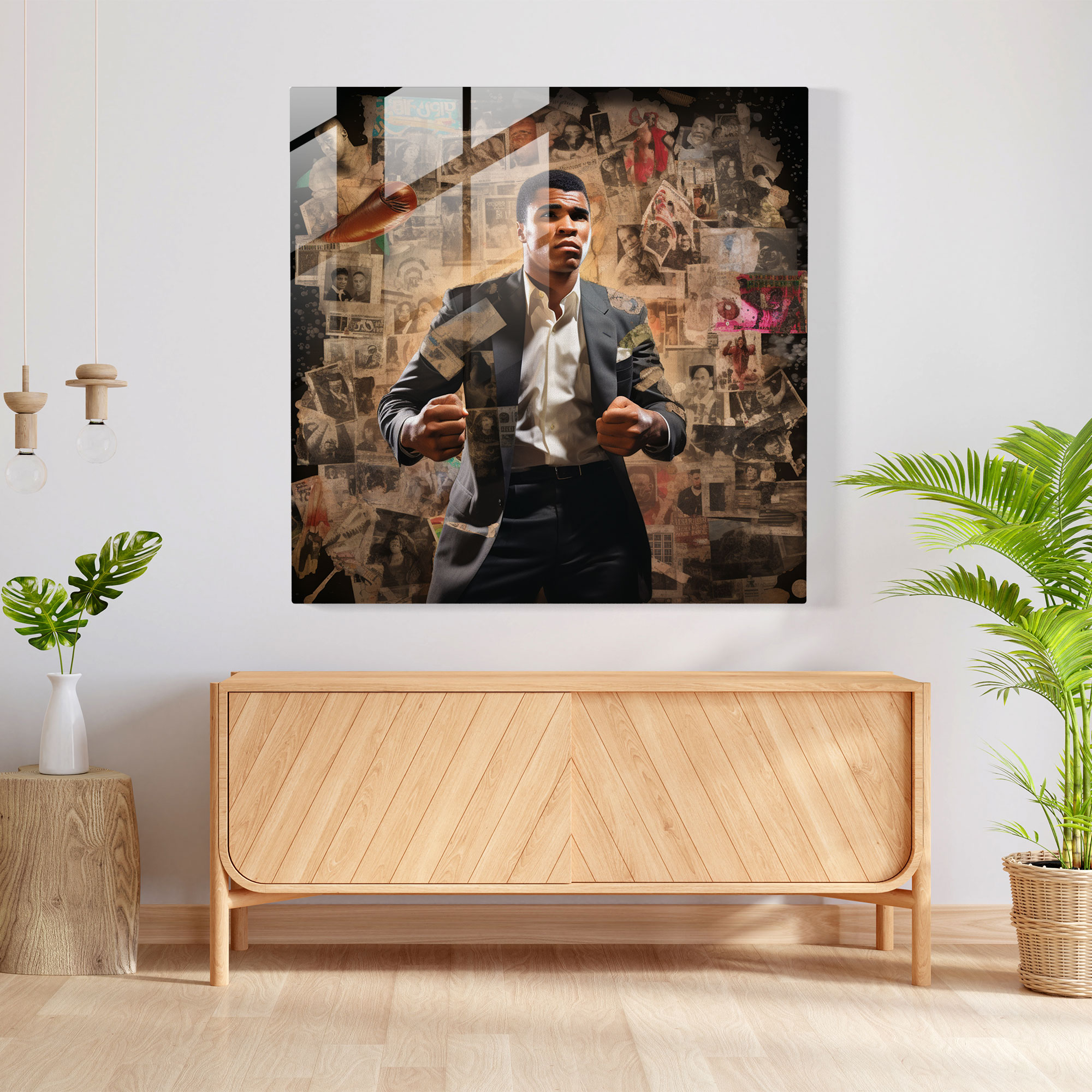 Muhammad Ali Yolculuk Cam Tablo - Muhammad Ali Cam Sanatı Cam Duvar Sanatı Dayanıklılık