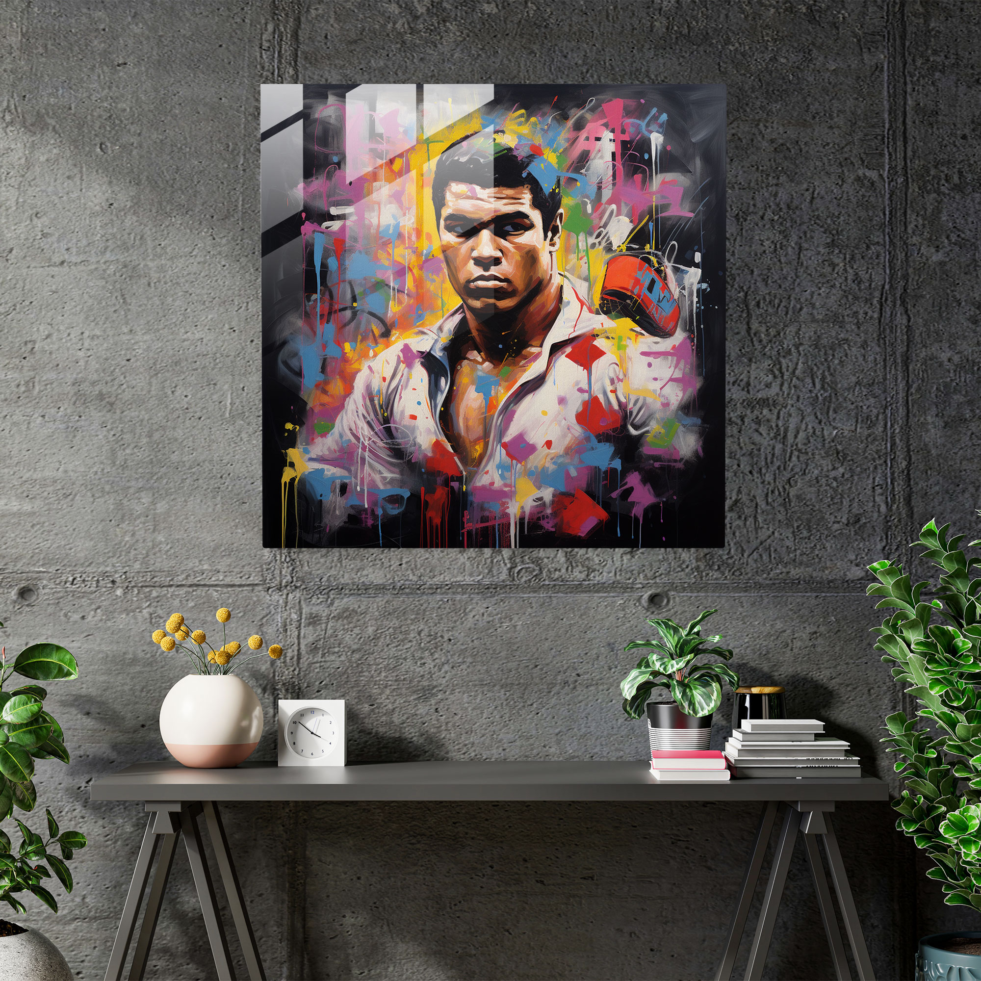 Muhammad Ali Cam Tablo - Muhammad Ali Cam Duvar Sanatı Şehirsel Unsurlar
