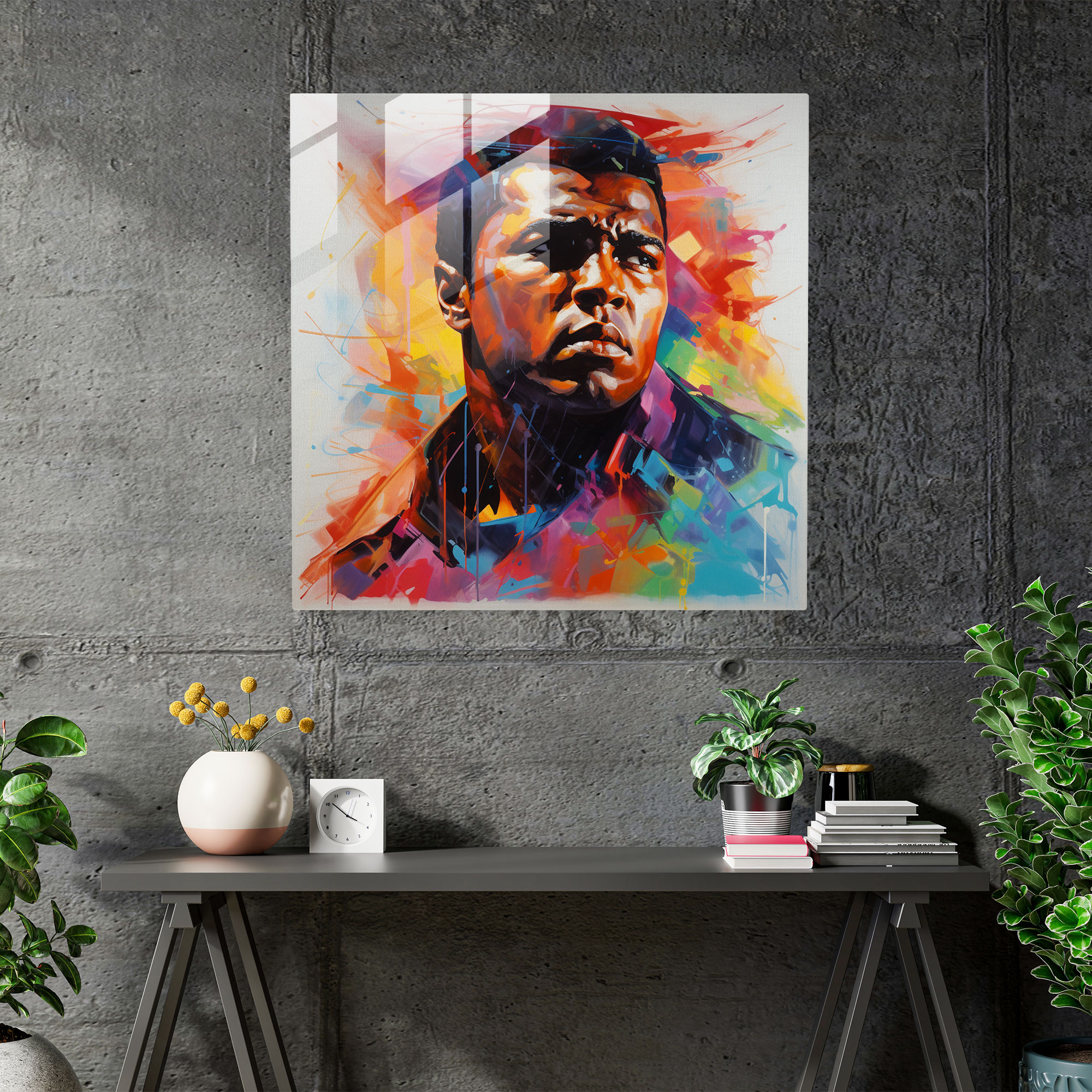 Muhammad Ali Glass Print - Muhammad Ali, Glass Print, Wall Decoration, Glass Art