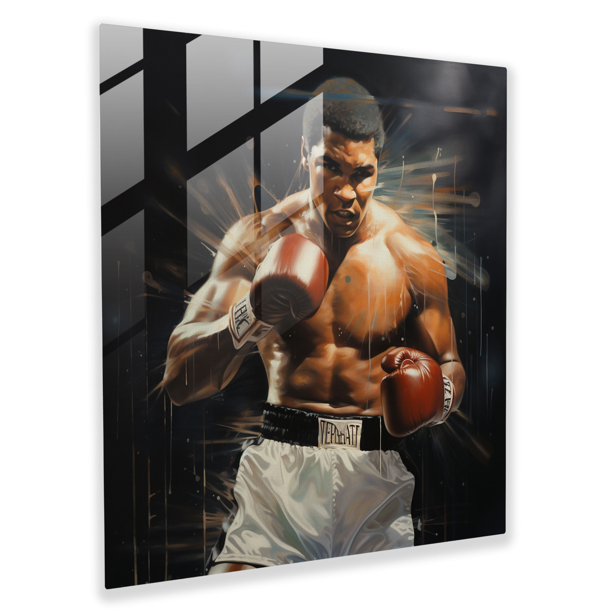 Muhammad Ali Cam Tablo Sanatı - Cam Tablo Muhammed Ali Cam Baskı