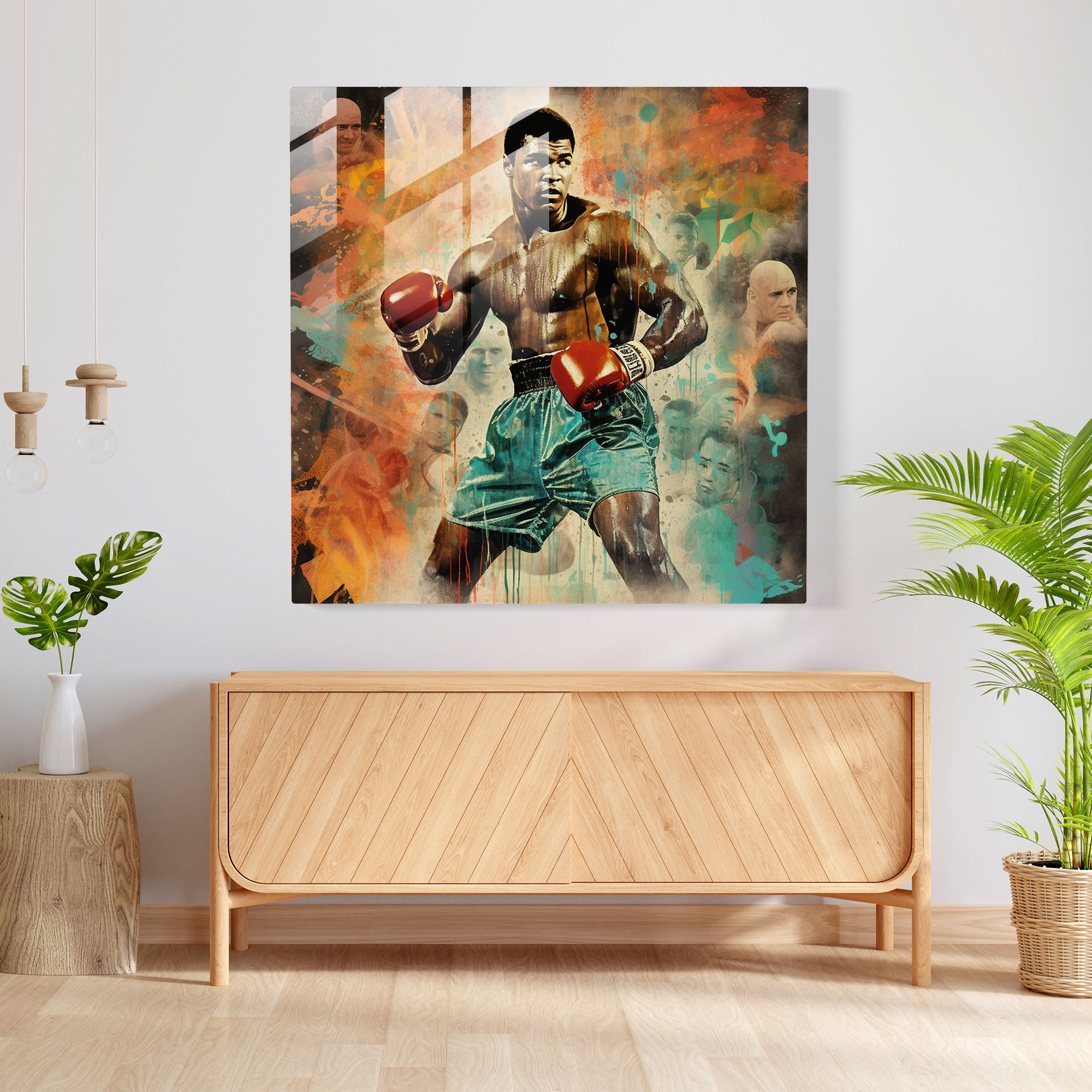 Muhammad Ali Cam Tablo - Muhammad Ali Cam Sanatı Duvar Dekorasyonu