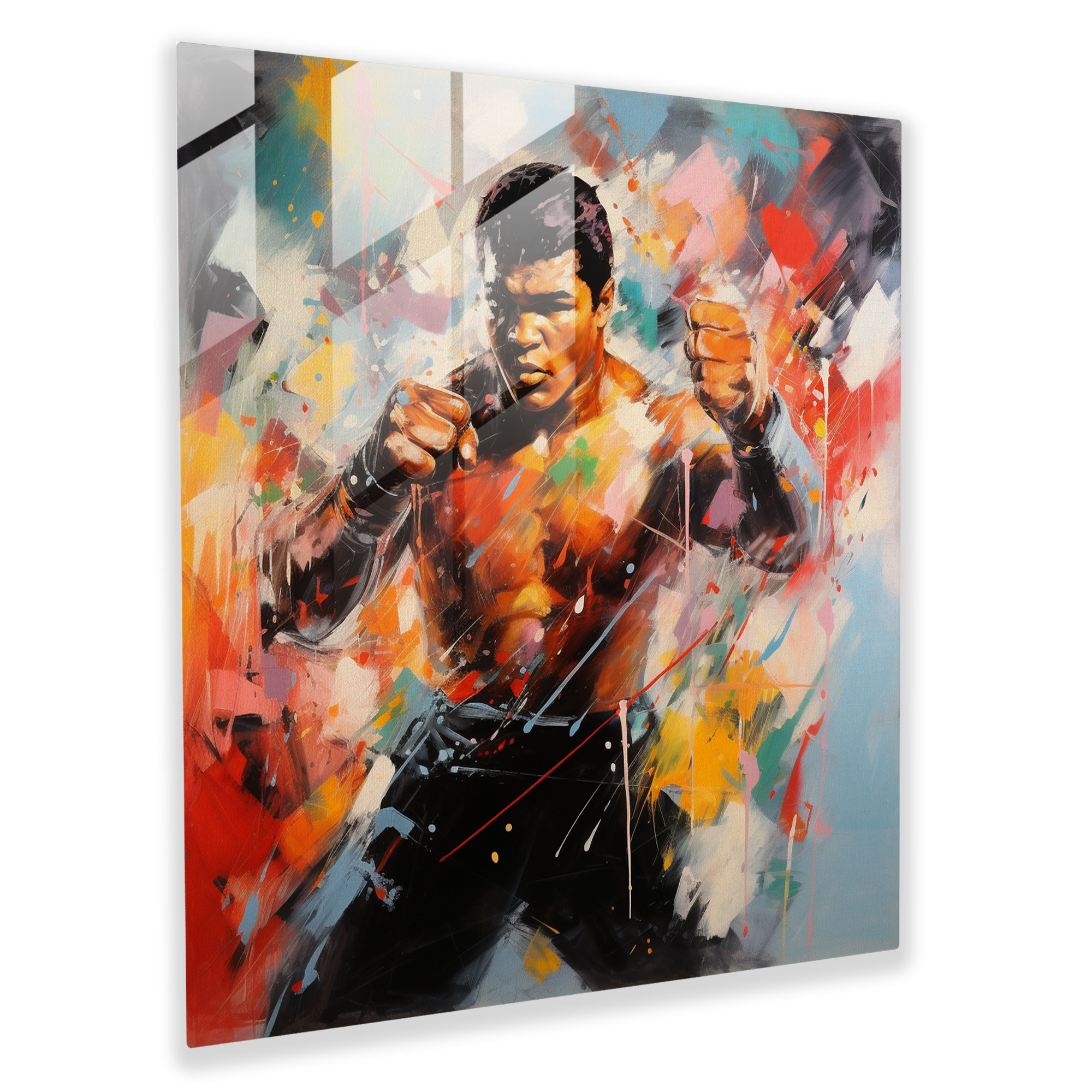 Muhammad Ali Glass Print - Muhammad Ali, Charismatic, Glass Art, Muhammad Ali
