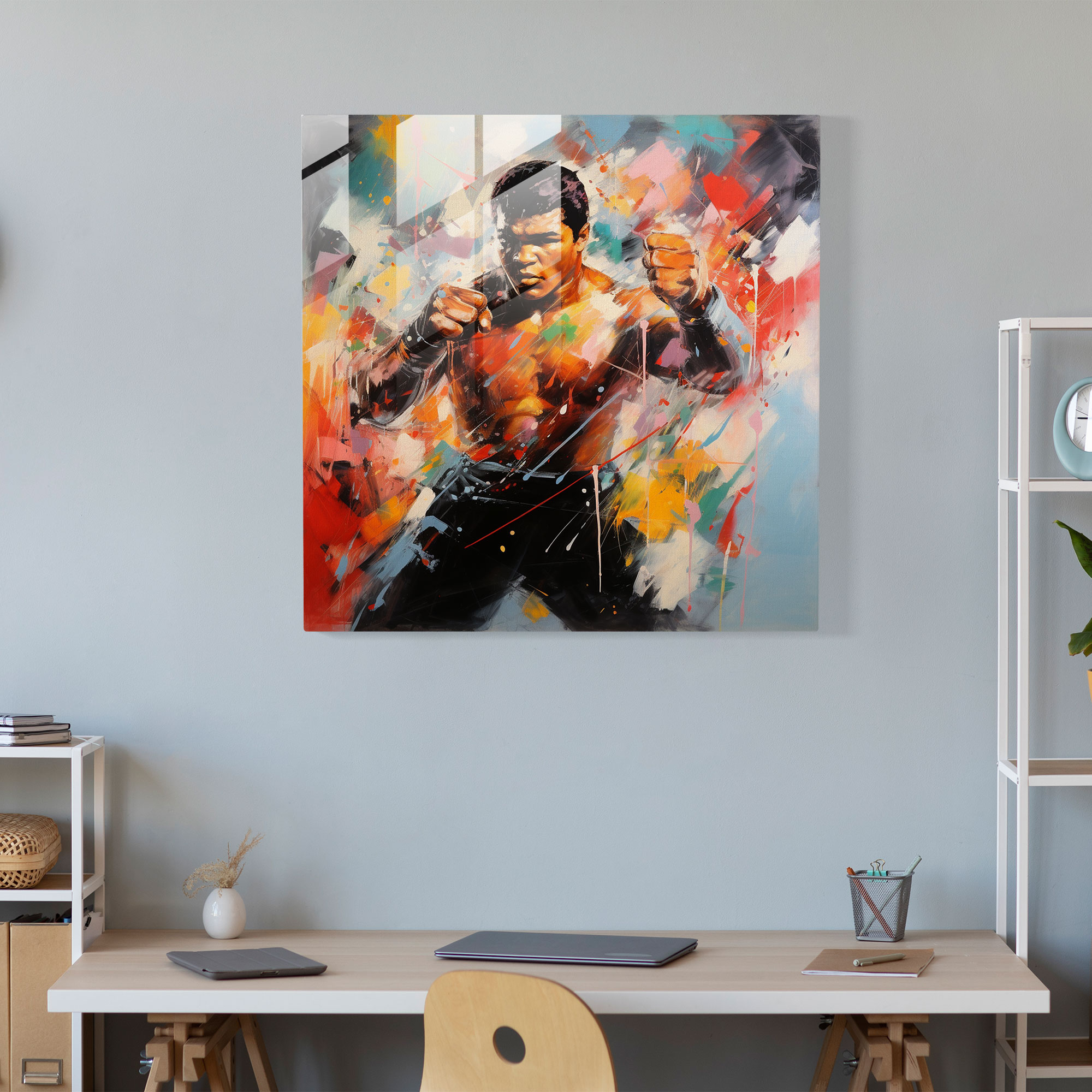 Muhammad Ali Glass Print - Muhammad Ali, Charismatic, Glass Art, Muhammad Ali