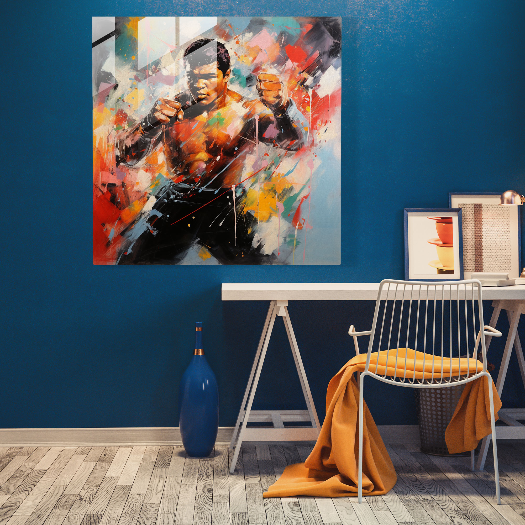 Muhammad Ali Glass Print - Muhammad Ali, Charismatic, Glass Art, Muhammad Ali