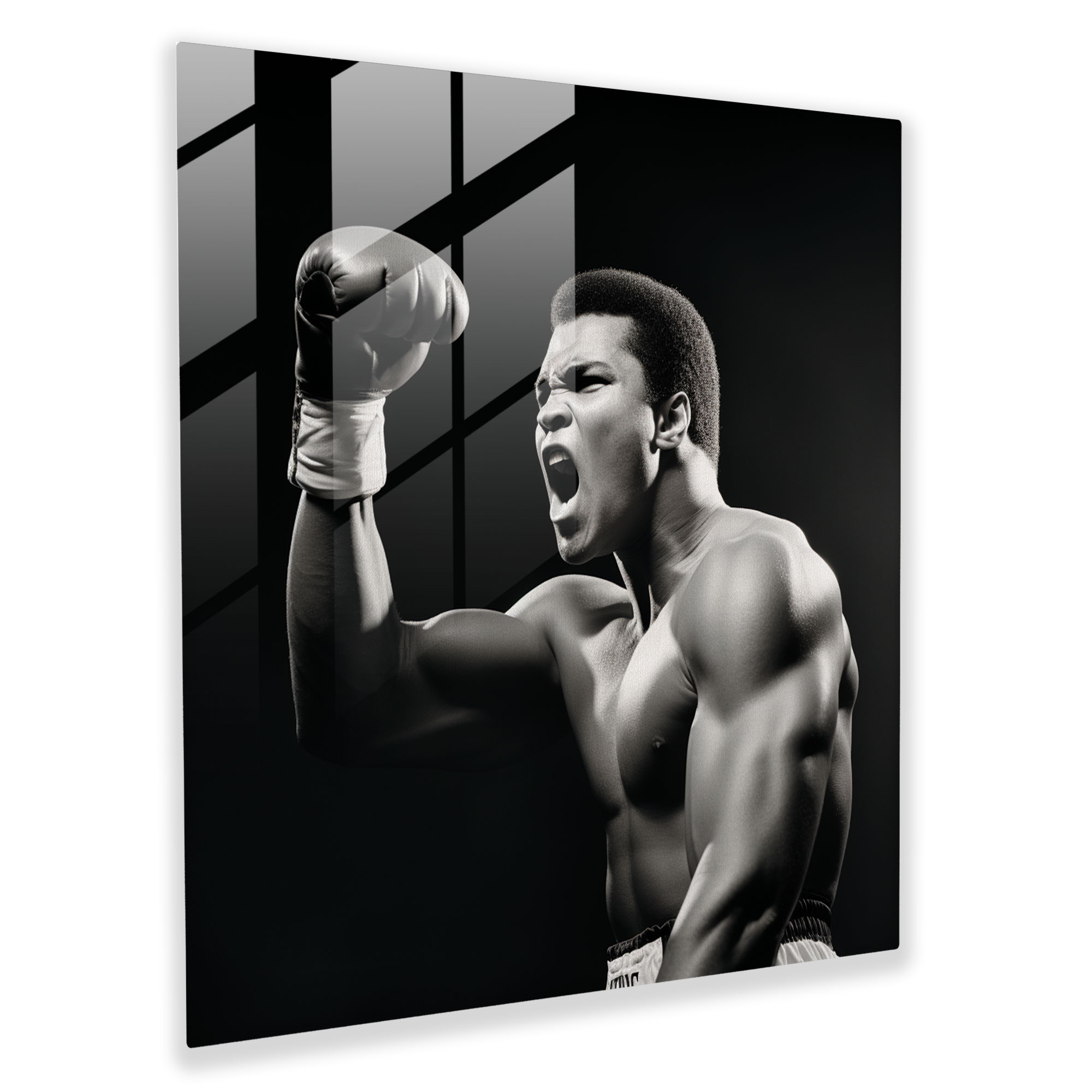 Muhammad Ali Glasbild - Entschlossenheit Triumph