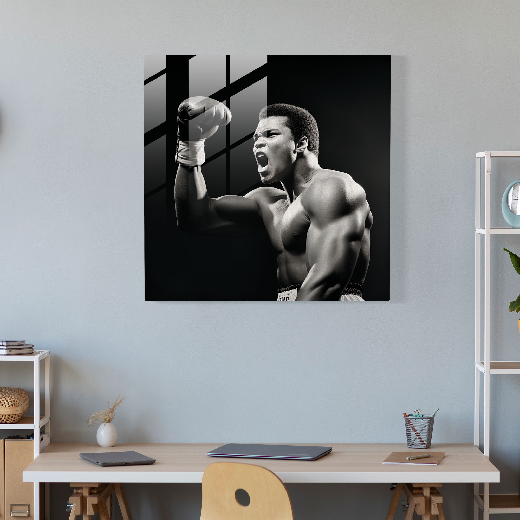 Muhammad Ali Glasbild - Entschlossenheit Triumph