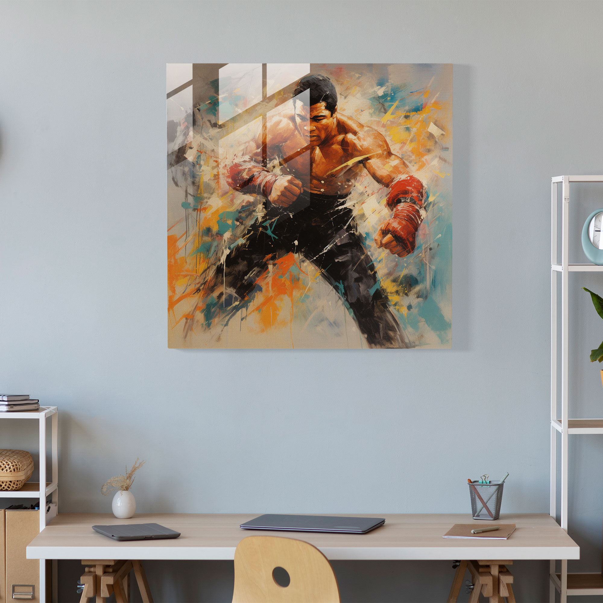 Muhammad Ali Cam Tablo - Etkileyici Sanat Modern Sanat