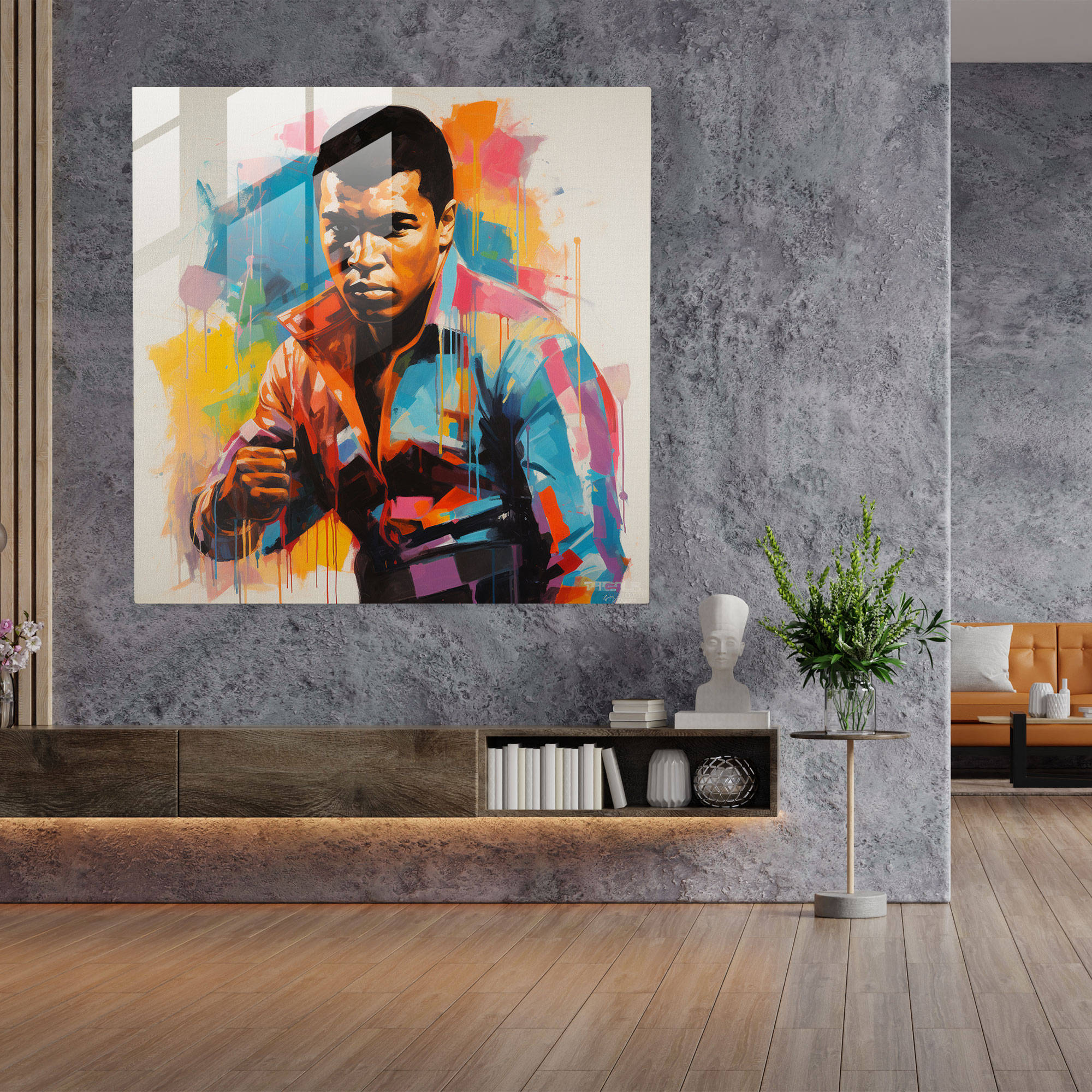 Muhammad Ali Glass Print - Muhammad Ali, Glass Print, Home Decoration, Glass Art
