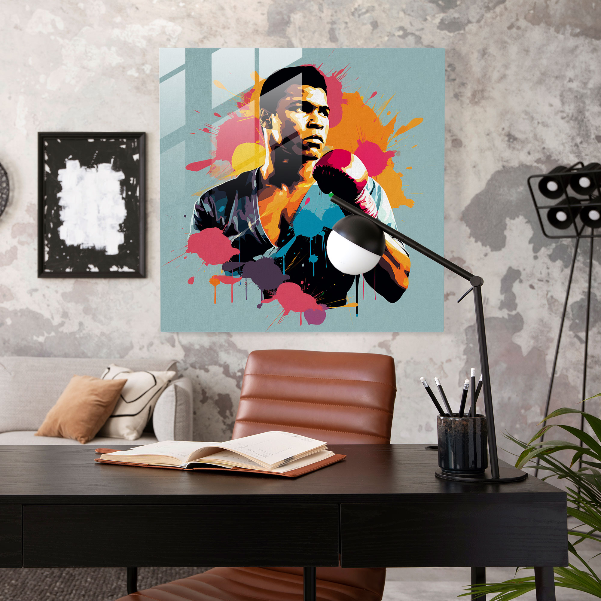 Perseverance Muhammad Ali Glass Print - Muhammad Ali, Muhammad Ali, Perseverance, Glass Wall Art