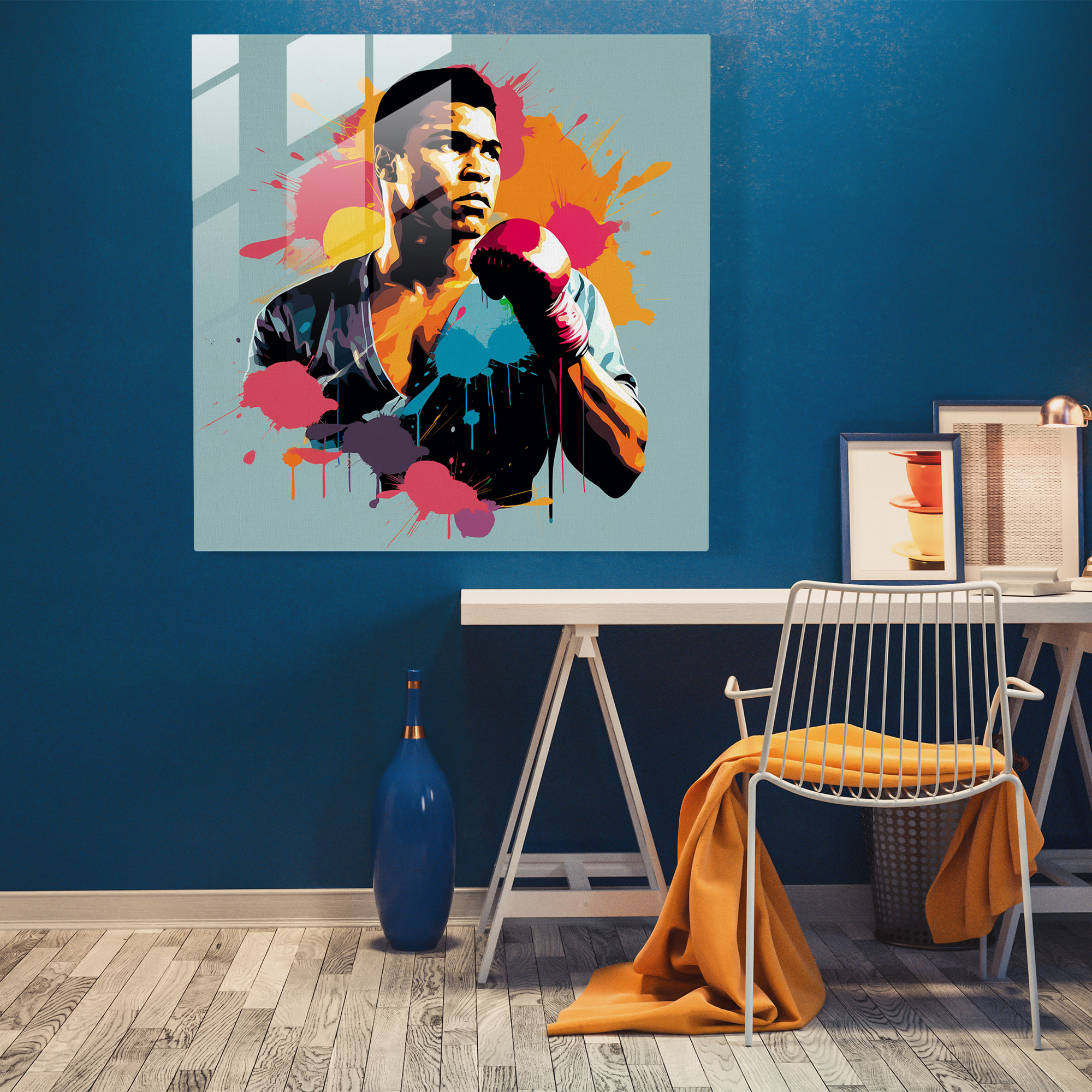 Perseverance Muhammad Ali Glass Print - Muhammad Ali, Muhammad Ali, Perseverance, Glass Wall Art