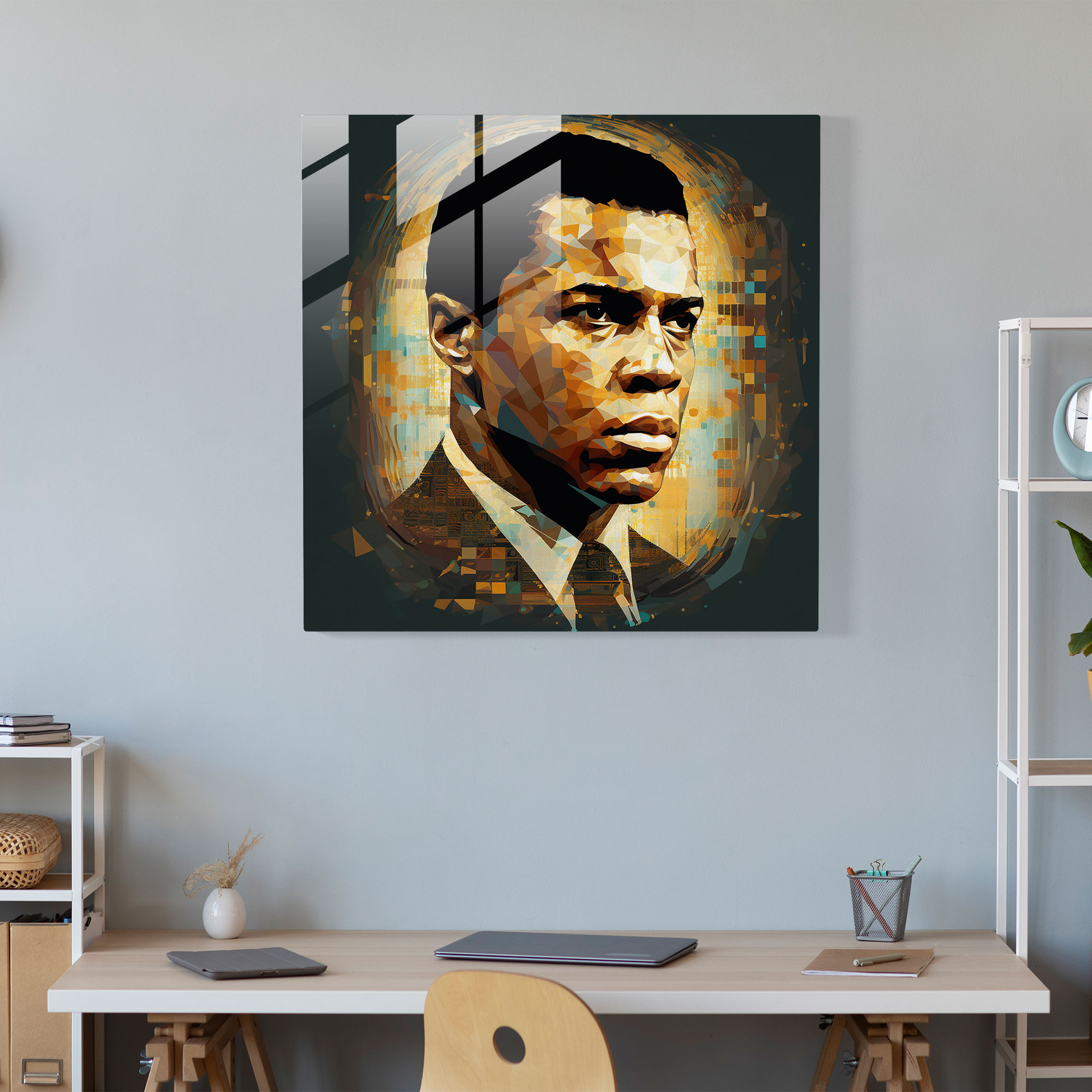 Muhammed Ali Karmaşık Cam Tablo - Modern Sanat Ev Dekorasyonu
