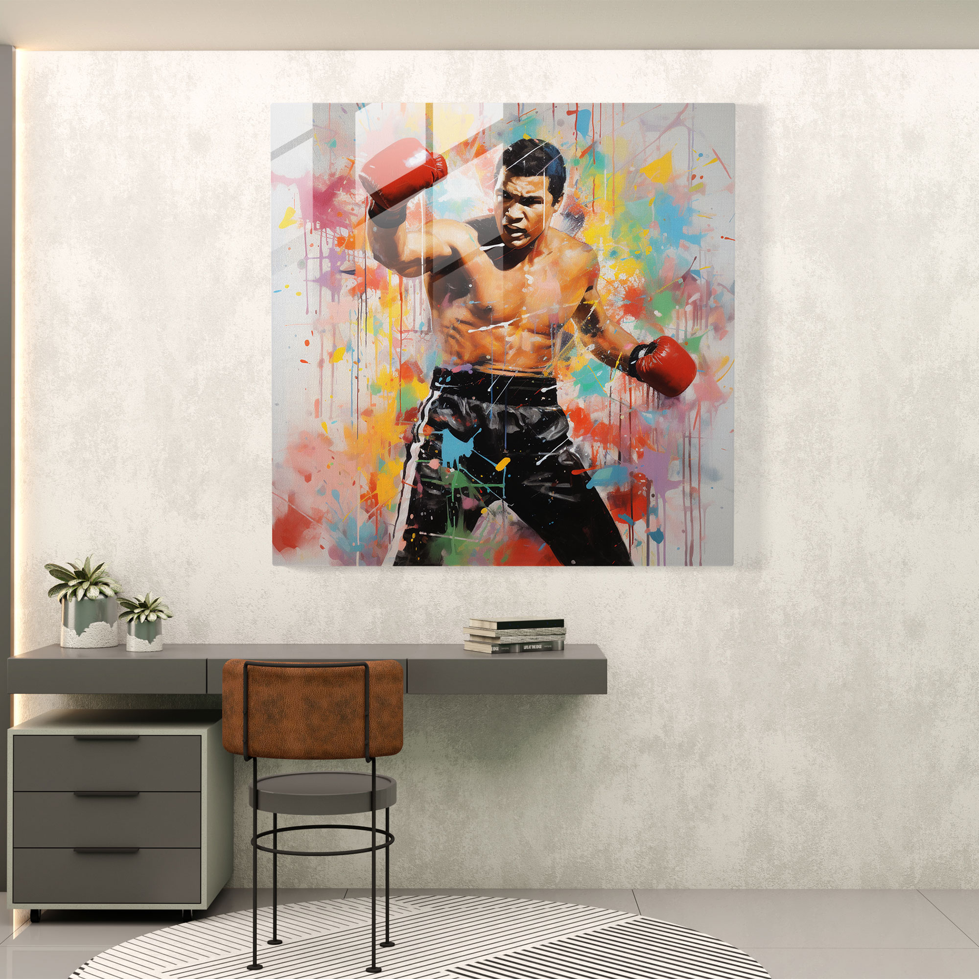 Muhammad Ali Glass Print - Muhammad Ali, Glass Art, Muhammad Ali, Wall Decoration