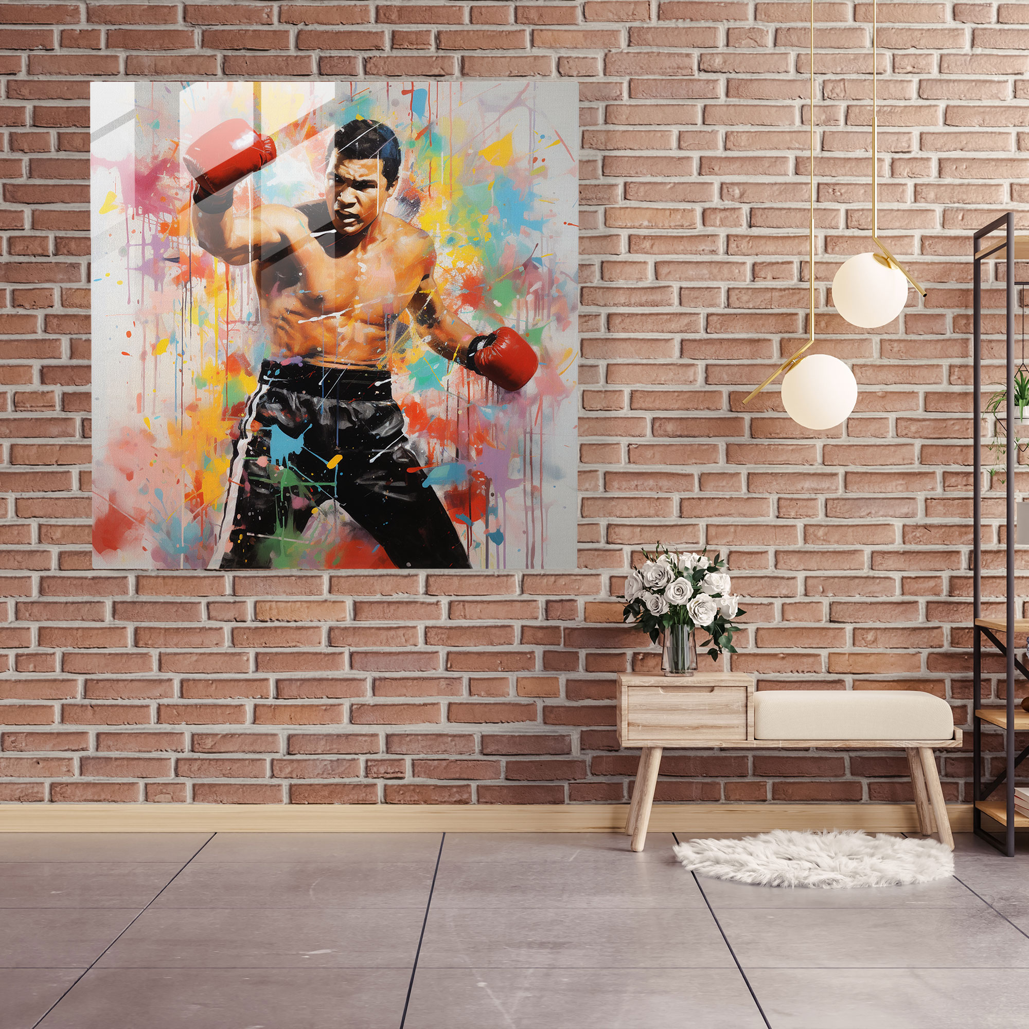Muhammad Ali Glass Print - Muhammad Ali, Glass Art, Muhammad Ali, Wall Decoration
