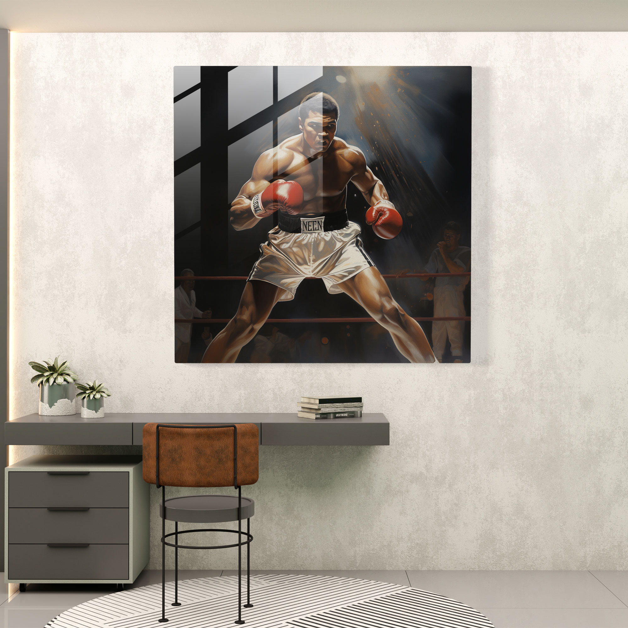 Muhammad Ali Glass Art - Muhammad Ali, Glass Art, Glass Print, Exceptional Attention To Detail