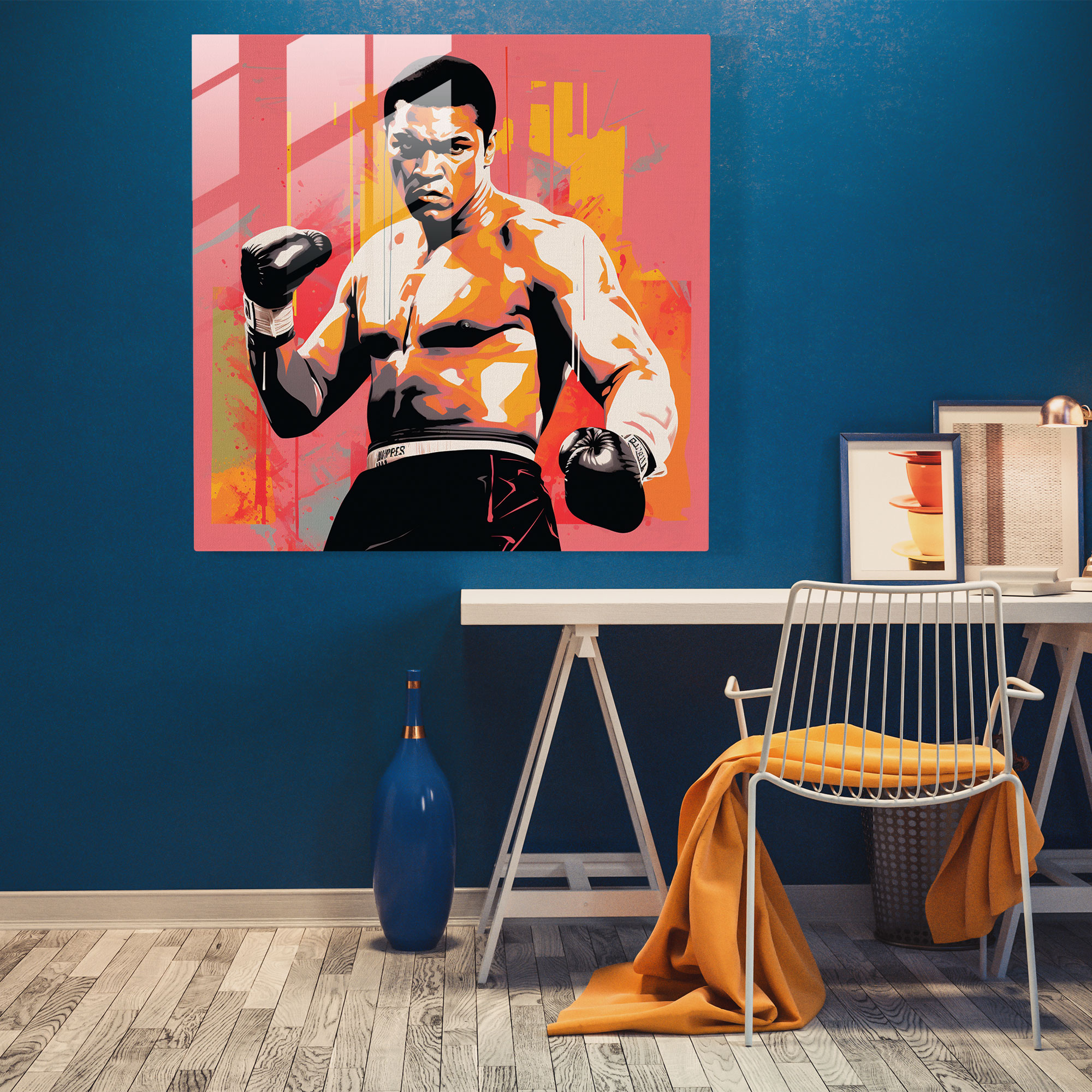Muhammad Ali Pop Art Glass Print - Muhammad Ali, Glass Print, Glass Art, Muhammad Ali