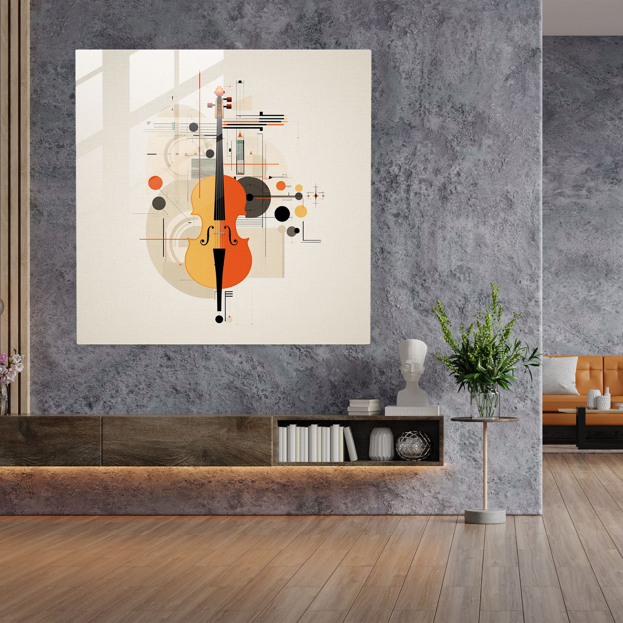 Harmonic Geometry Glass Print - Minimalistic Wall Decor