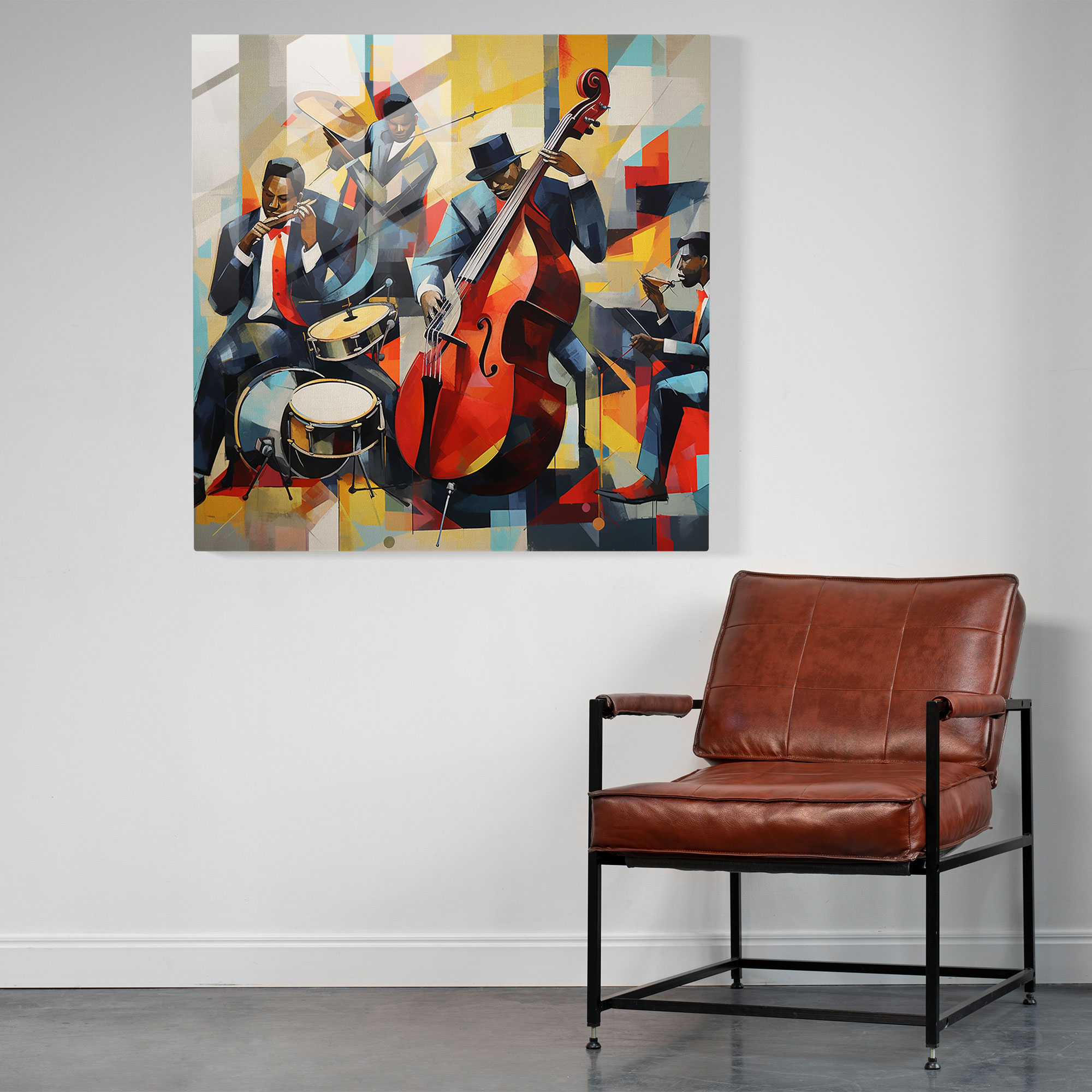 Glasbild Harmonie im Rhythmus - Musikalisches Glaswandkunstwerk - Wohnkultur - Moderne Kunst