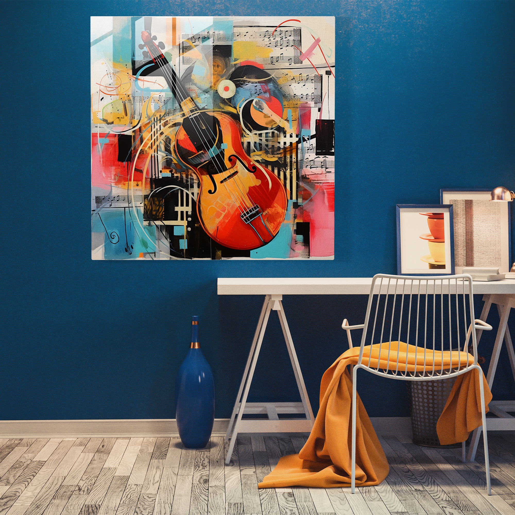 Harmony Fusion Glasbild - Zeitgenössische Glaswandkunst für die Heimdekoration