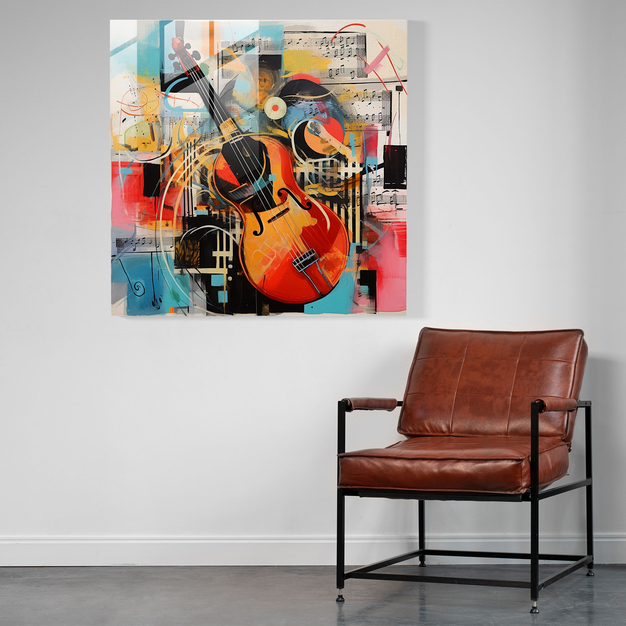 Harmony Fusion Glasbild - Zeitgenössische Glaswandkunst für die Heimdekoration