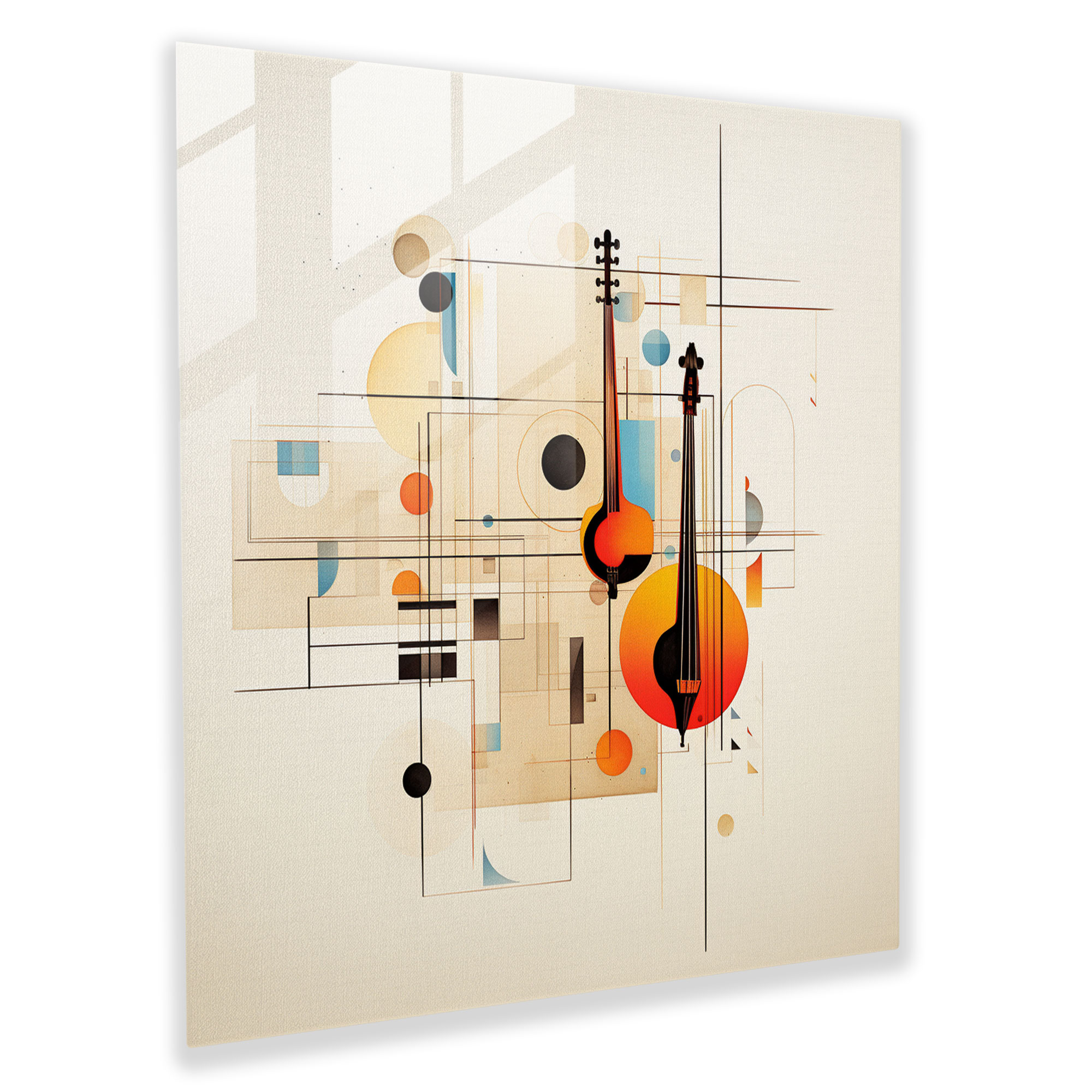 Harmony of Music Glass Print