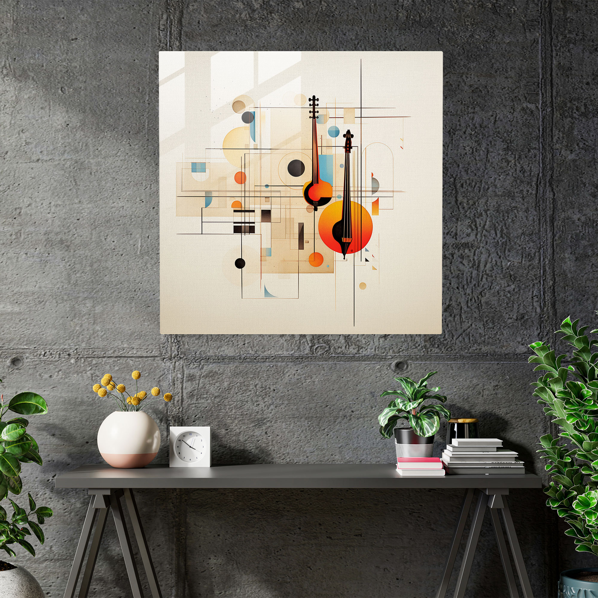 Harmony of Music Glass Print