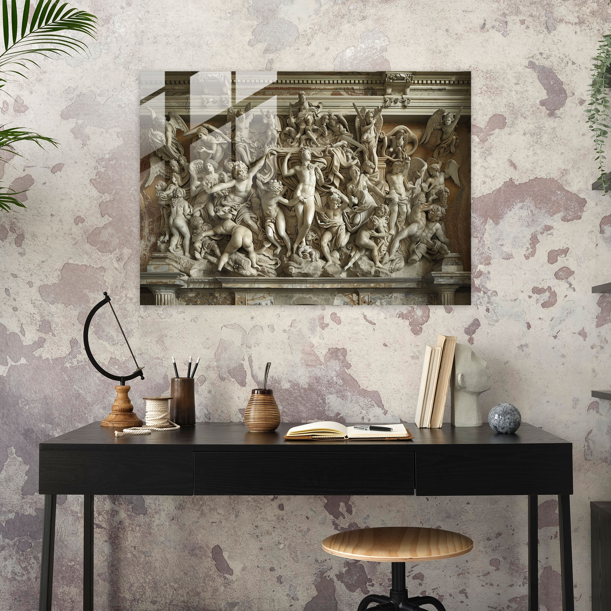 Michelangelo Wall Decoration: Mythological Drama - Michelangelo, High Quality, Dramatic Composition, Artistry