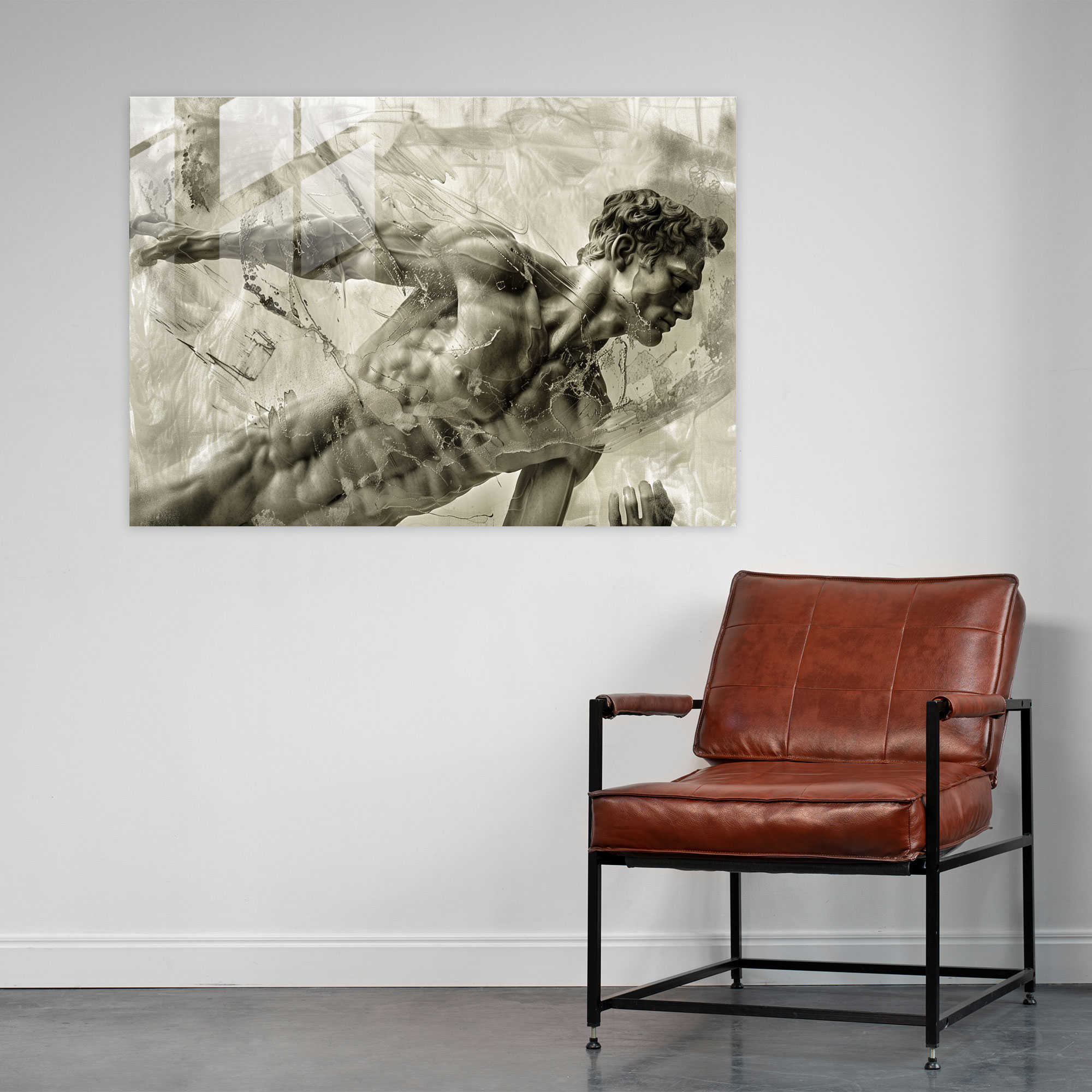 Michelangelo Glass Print: Sculptural Beauty - Michelangelo, Michelangelo, High Quality, Glass Art