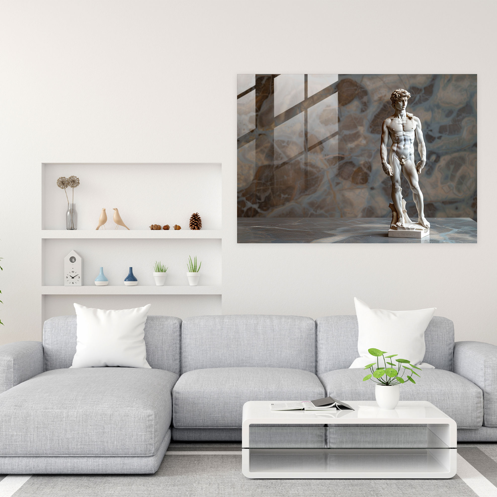 Michelangelo Glass Print Home Decoration - Michelangelo, Glass Art, Home Decoration, Modern Art