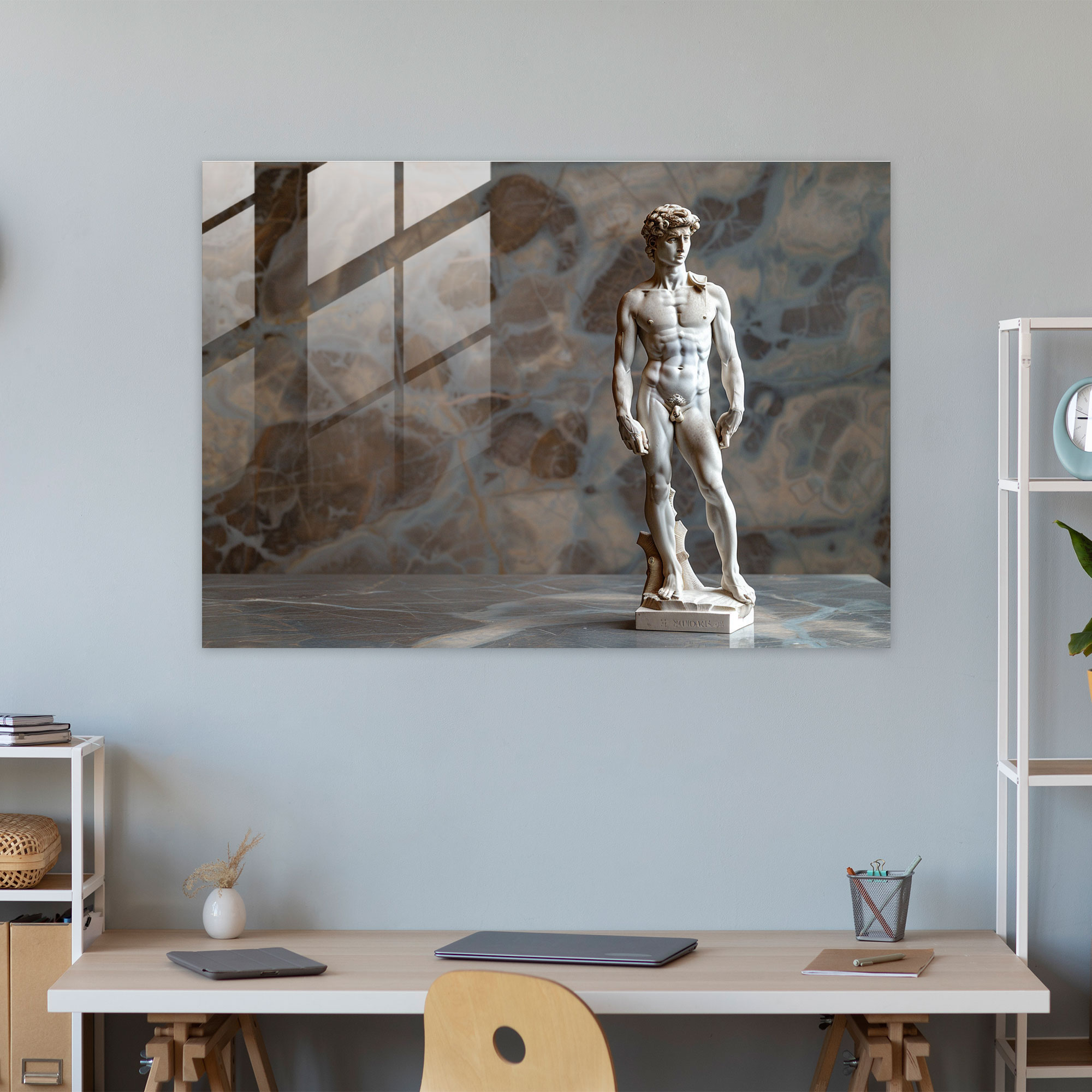 Michelangelo Glass Print Home Decoration - Michelangelo, Glass Art, Home Decoration, Modern Art
