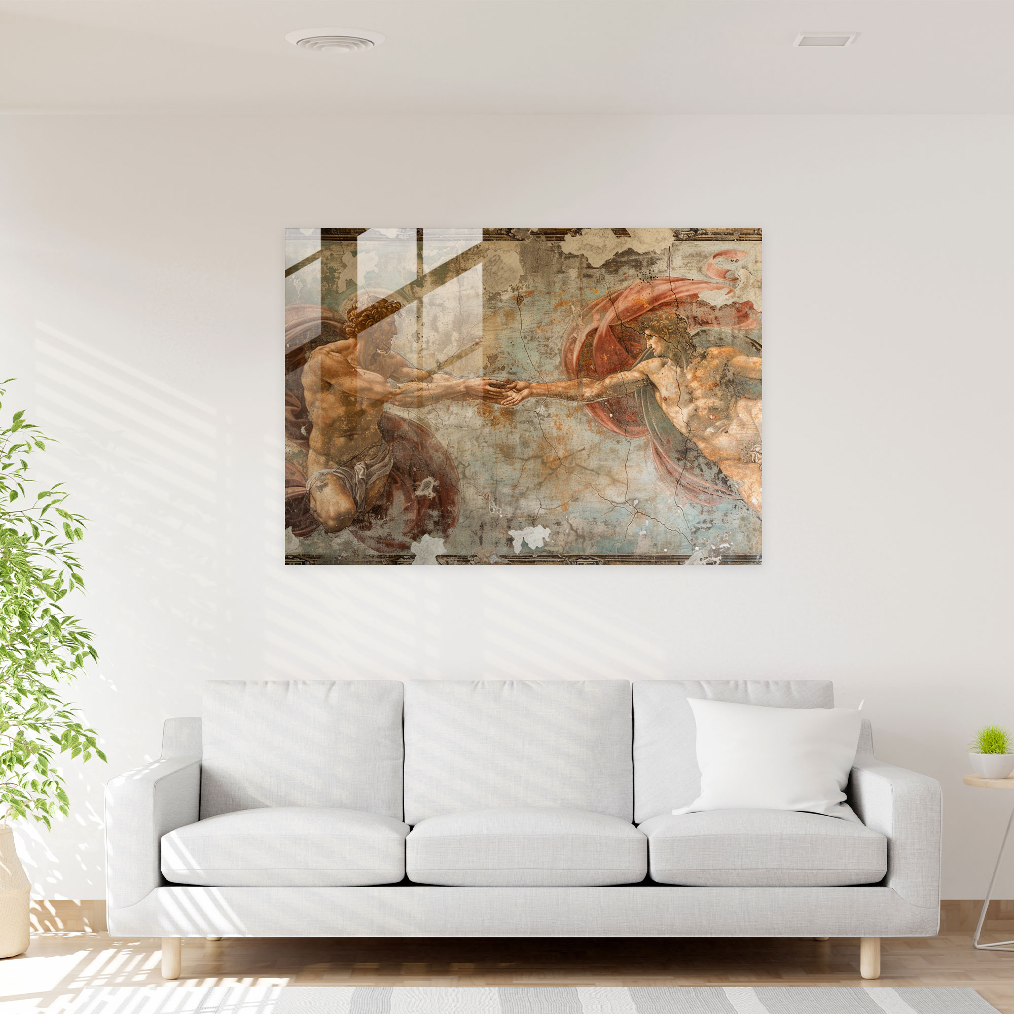 Michelangelo Glass Print Wall Decoration - Michelangelo, Michelangelo, Wall Decoration, Glass Print