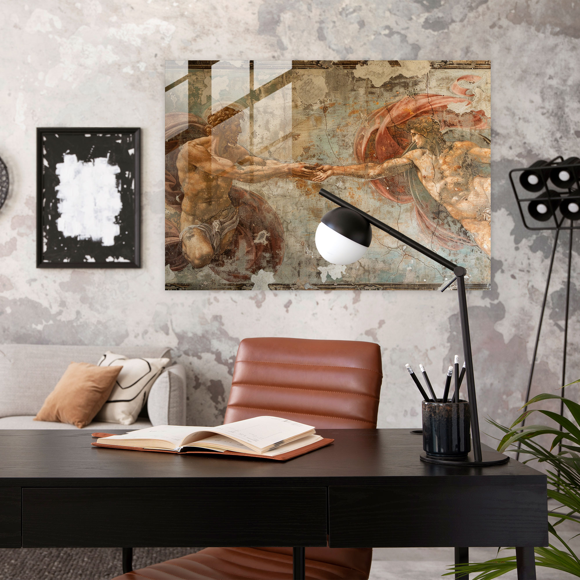 Michelangelo Glass Print Wall Decoration - Michelangelo, Michelangelo, Wall Decoration, Glass Print